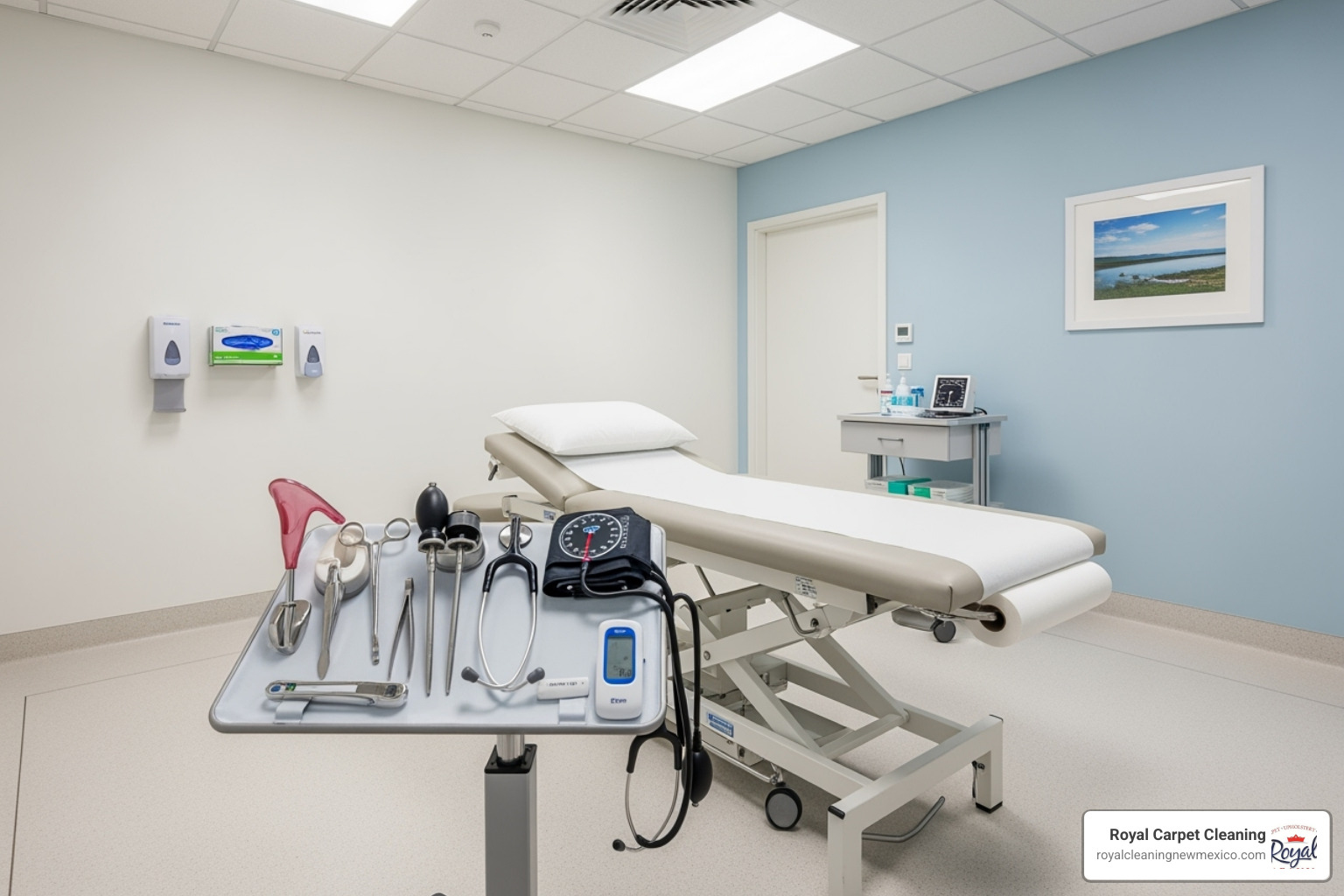 clean and sterile medical examination room - Albuquerque commercial cleaning company