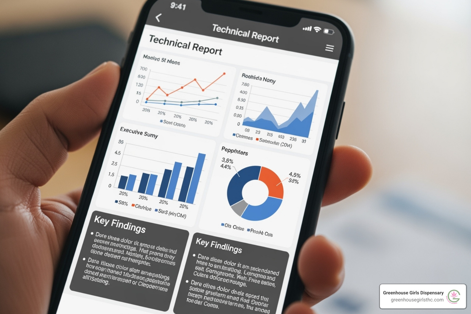 product's Certificate of Analysis (COA) on a phone screen - Delta 8 vape product's Certificate of Analysis (COA) on a phone screen - Delta 8 vape
