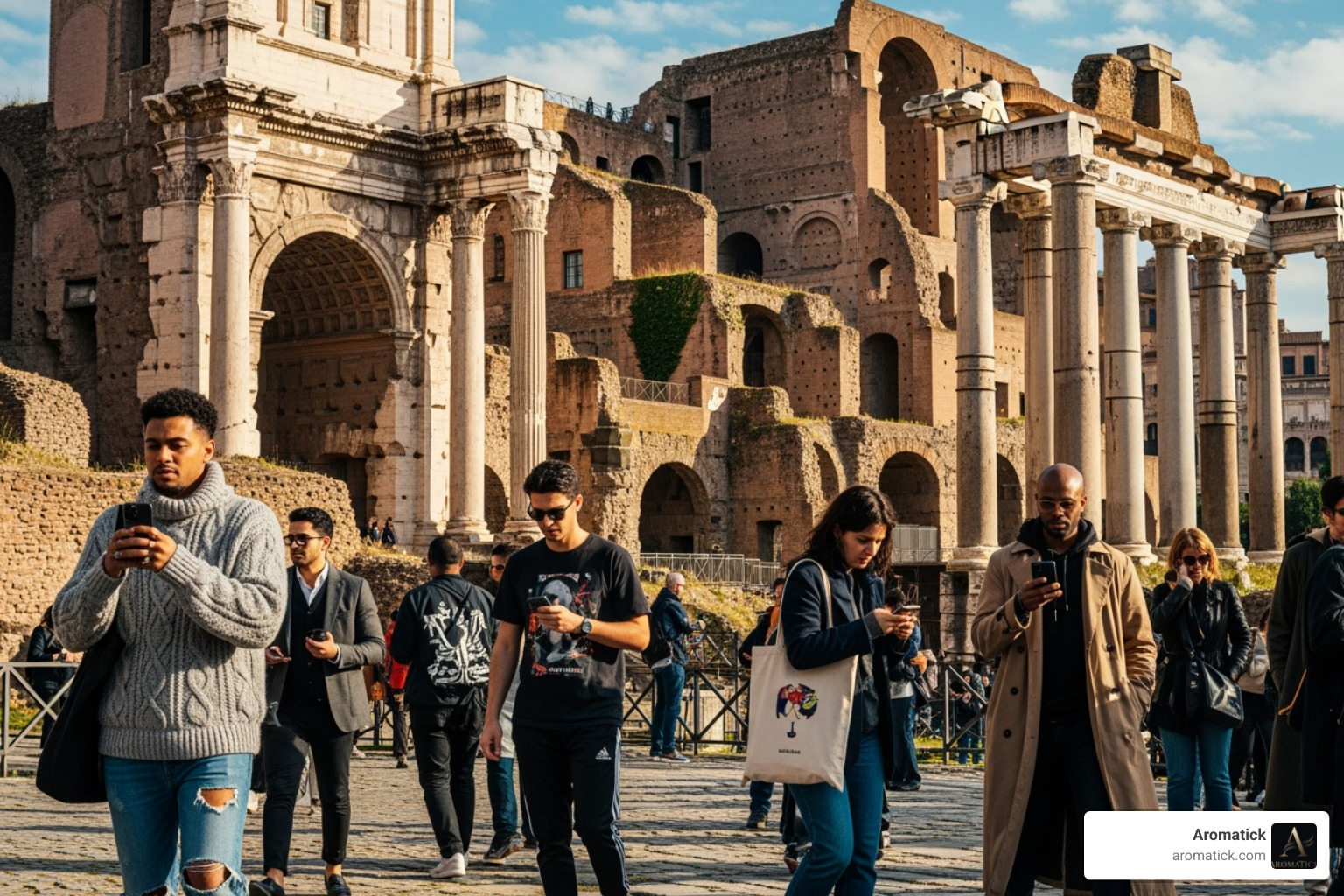 Rome, juxtaposing ancient ruins with modern street style - perfume valentino man Rome, juxtaposing ancient ruins with modern street style - perfume valentino man