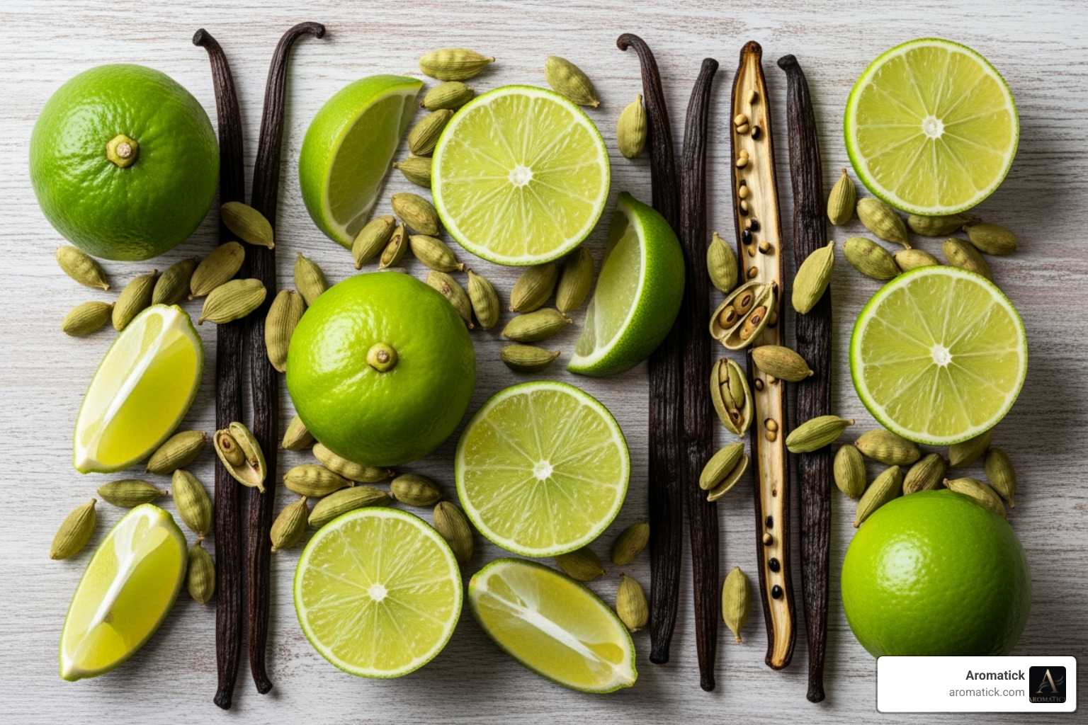 key scent ingredients like lime, cardamom, and vanilla bean - 360 white perry ellis