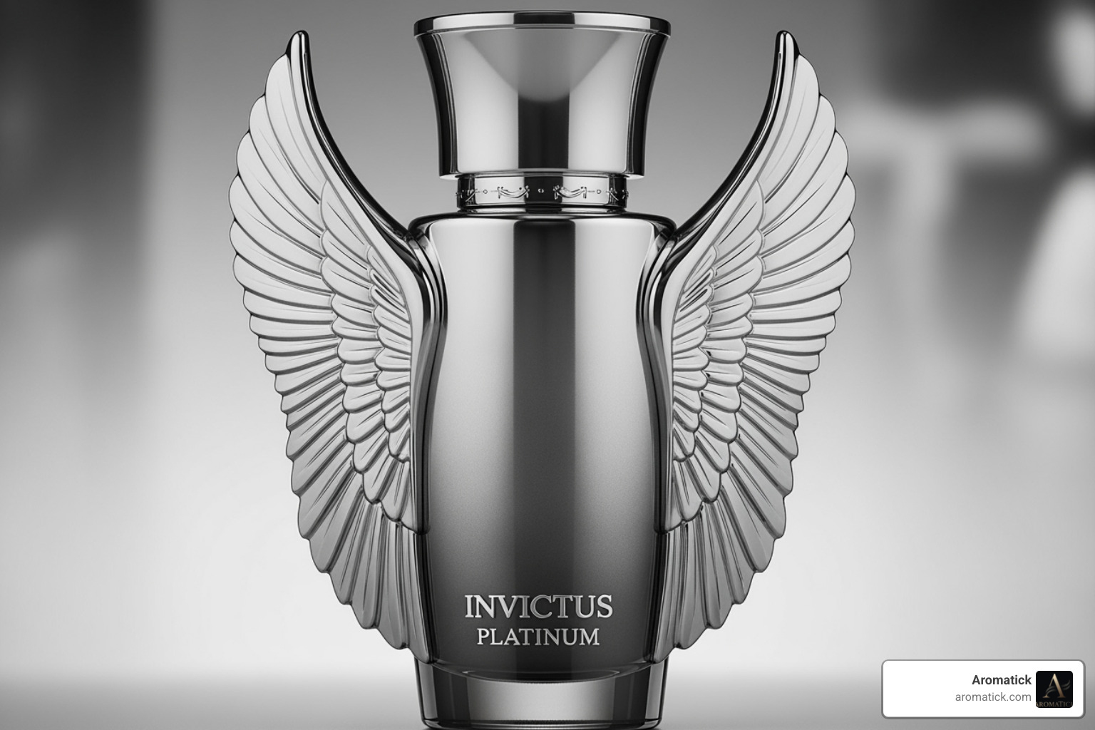 showcasing the details of the Invictus Platinum bottle - invictus platinum cologne
