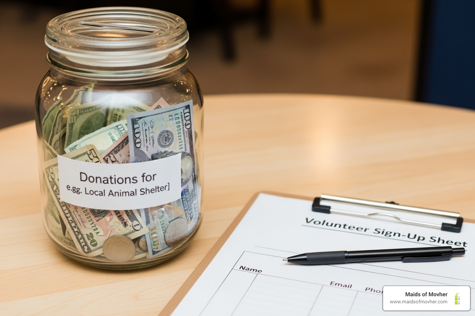 donation jar and volunteering sign-up sheet - volunteer cleaning service washington donation jar and volunteering sign-up sheet - volunteer cleaning service washington