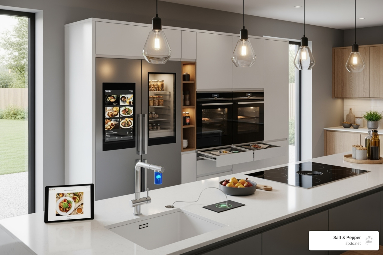 modern smart kitchen in a new Tampa home - new construction tampa