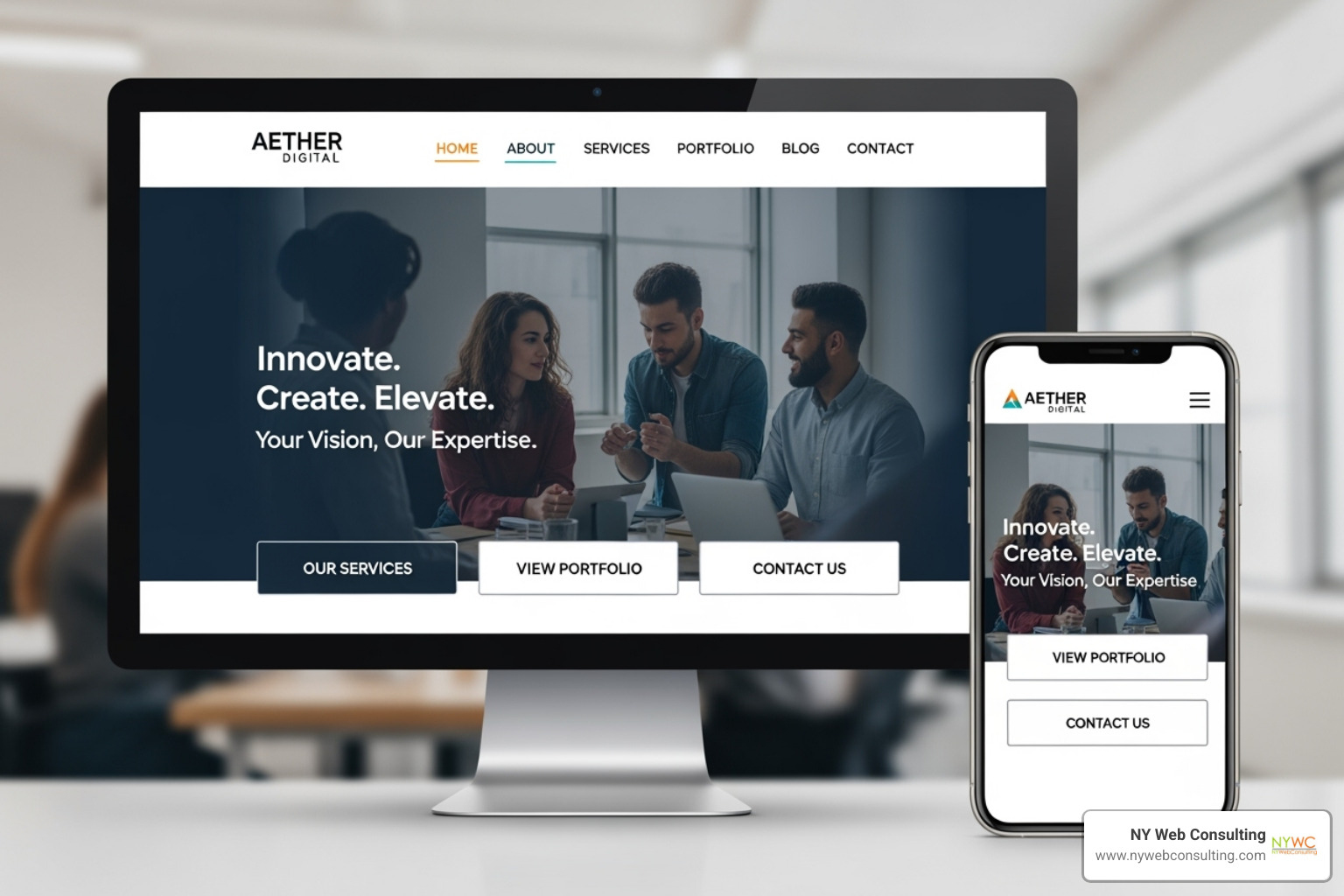 Essential features of a high-performing homepage including clear navigation, strong calls-to-action, mobile responsiveness, and engaging visuals - Business website solutions