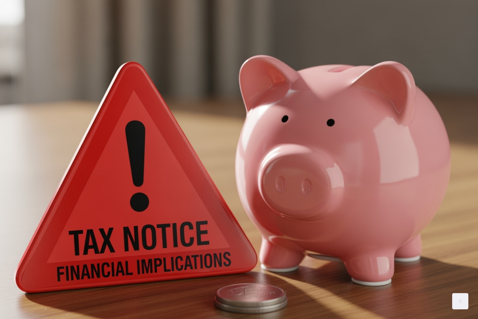 Aviso de impuestos o símbolo de advertencia rojo junto a una alcancía: formulario W9 para pago