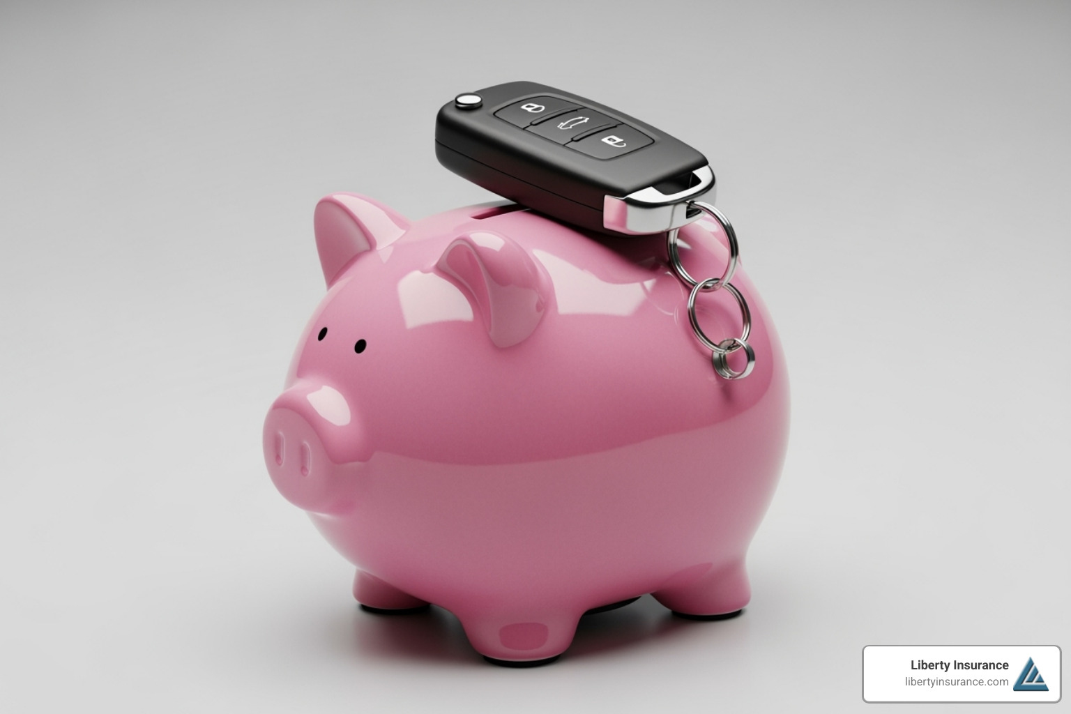 piggy bank with car key - nj car insurance rates