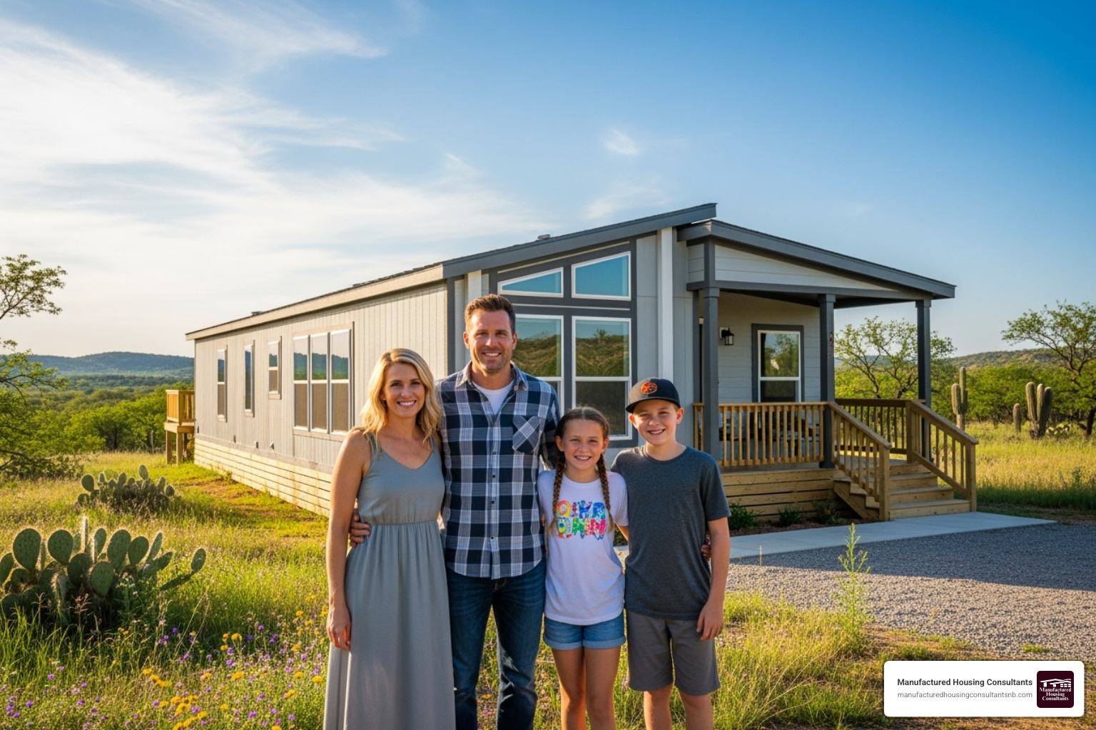 happy family in front of a modern manufactured home - mobile home price list happy family in front of a modern manufactured home - mobile home price list