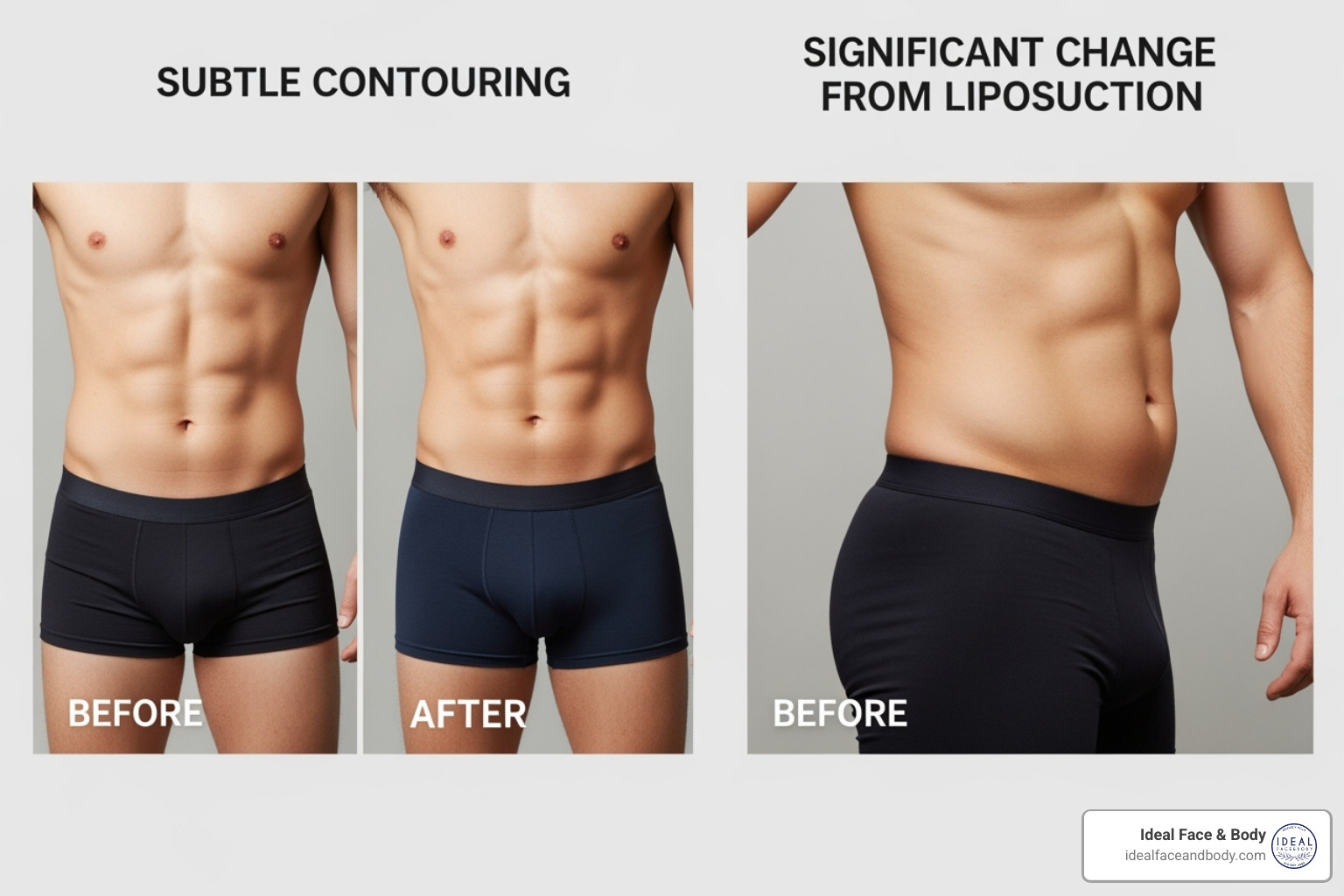 subtle contouring vs significant change from liposuction - Non-invasive fat reduction