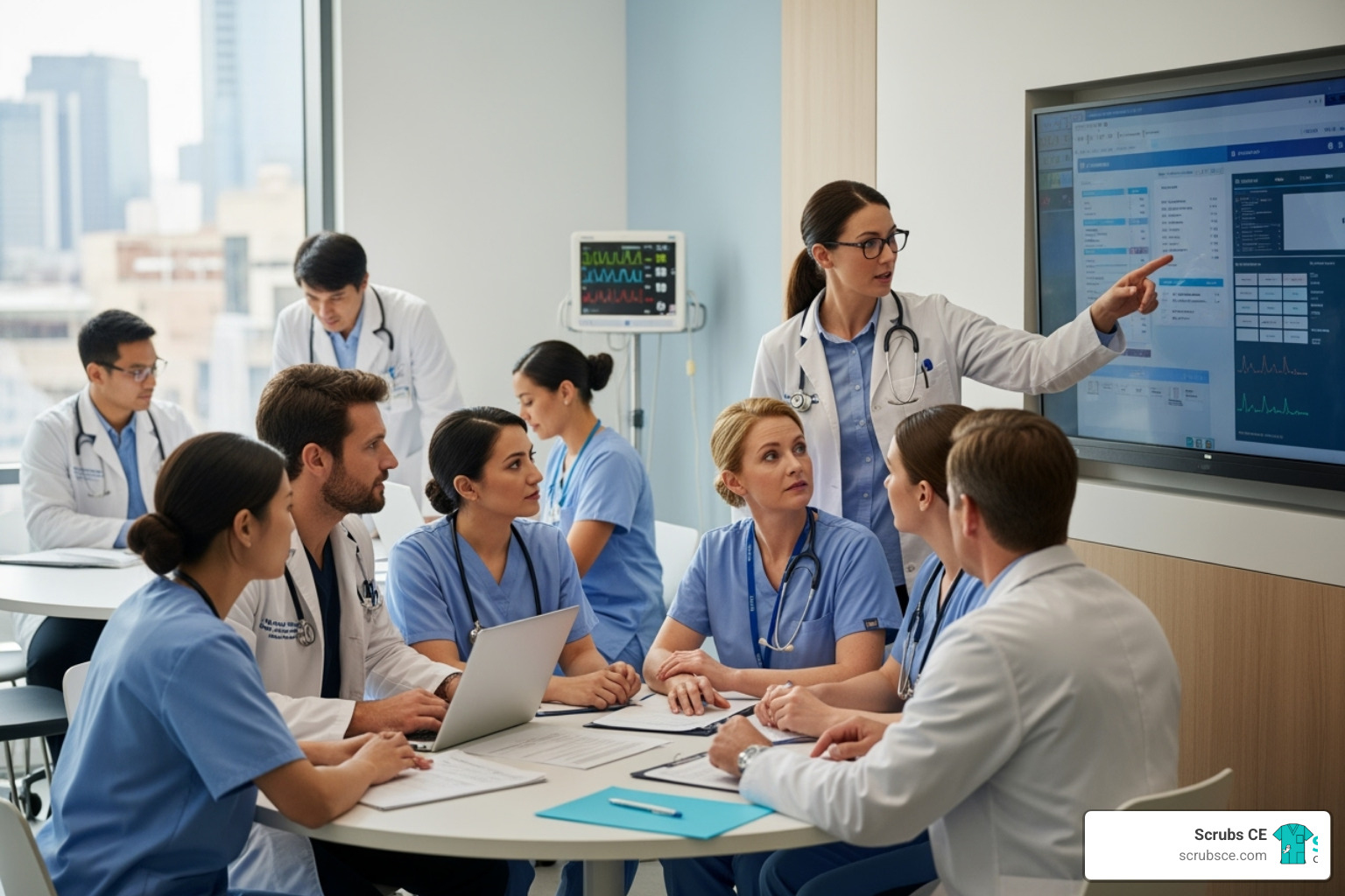 healthcare professionals collaborating - professional development healthcare