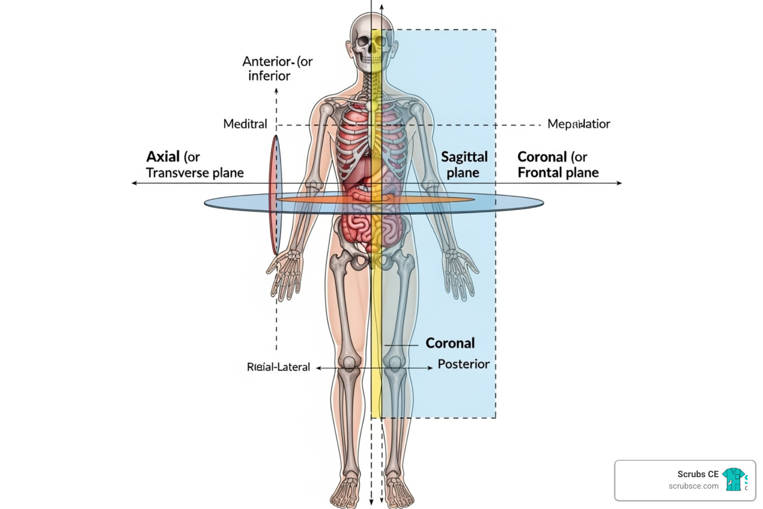 illustrating the axial, sagittal, and coronal planes on a human figure - anatomy for radiographers illustrating the axial, sagittal, and coronal planes on a human figure - anatomy for radiographers