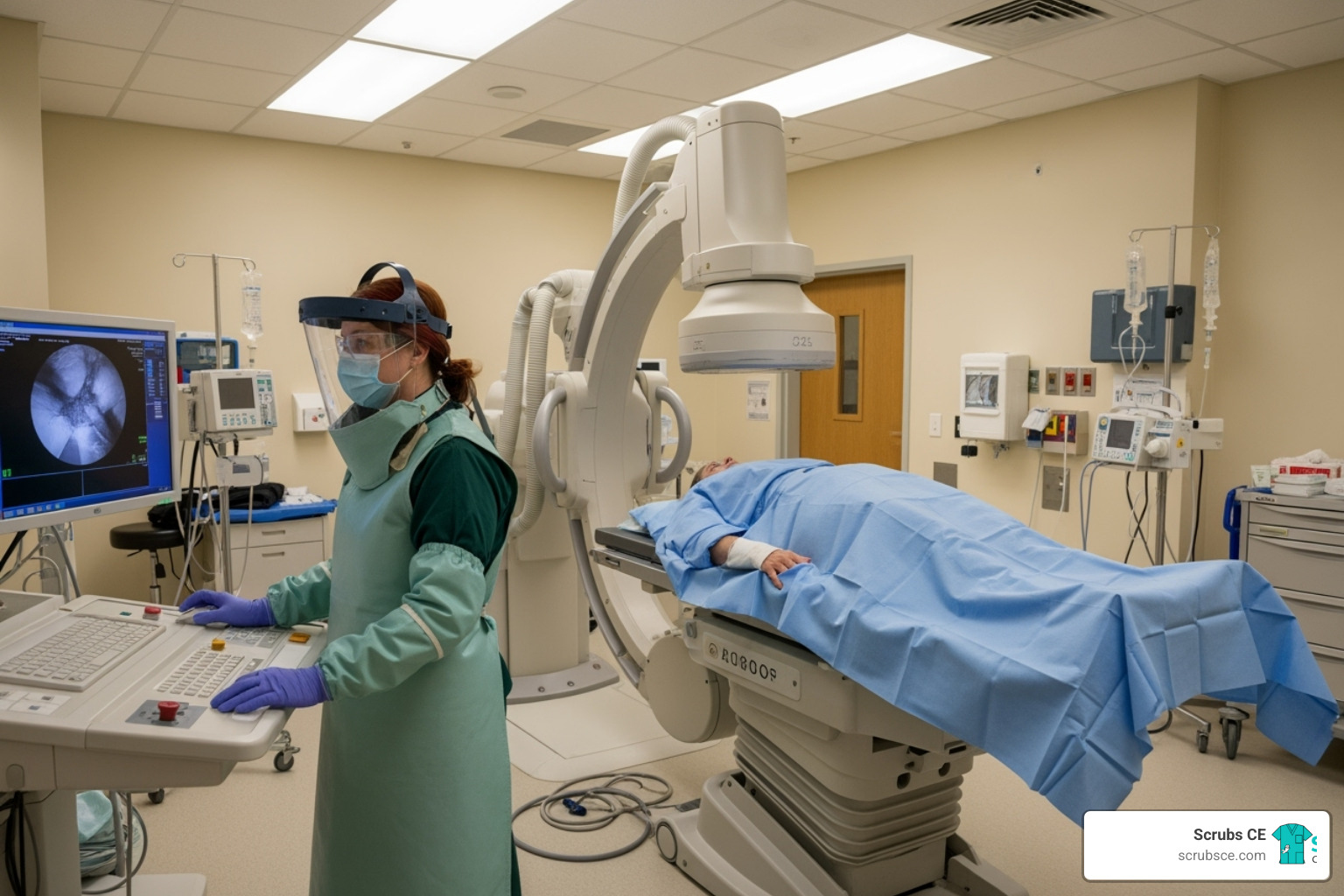 Fluoroscopy suite and PPE - California radiation safety