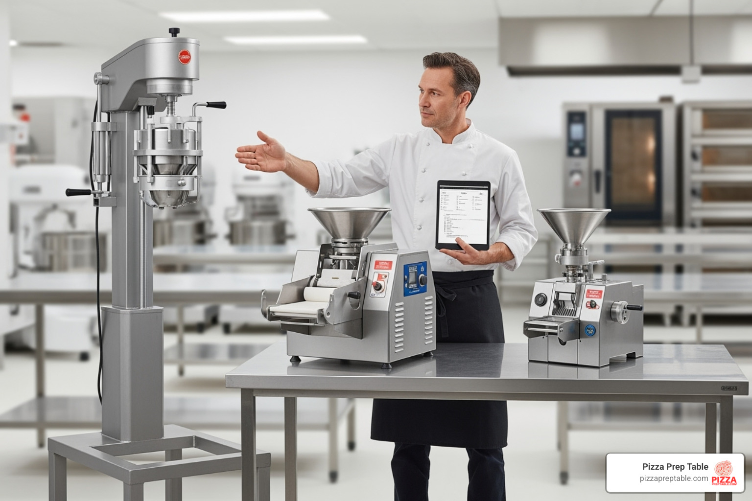 person comparing dough dividers - Commercial dough cutter person comparing dough dividers - Commercial dough cutter