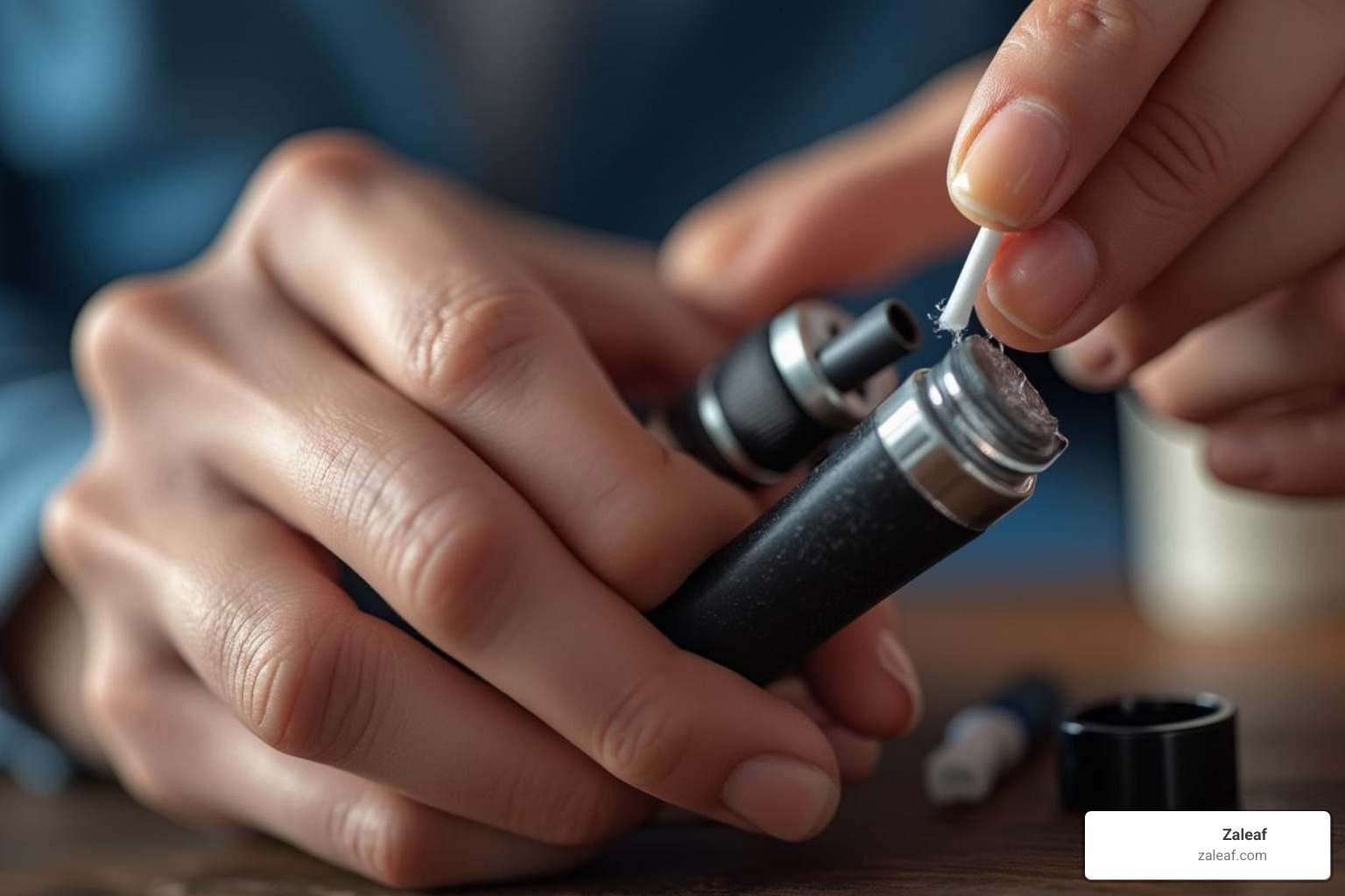 Cleaning a Zaleaf 510-thread connection - rechargeable vape pen