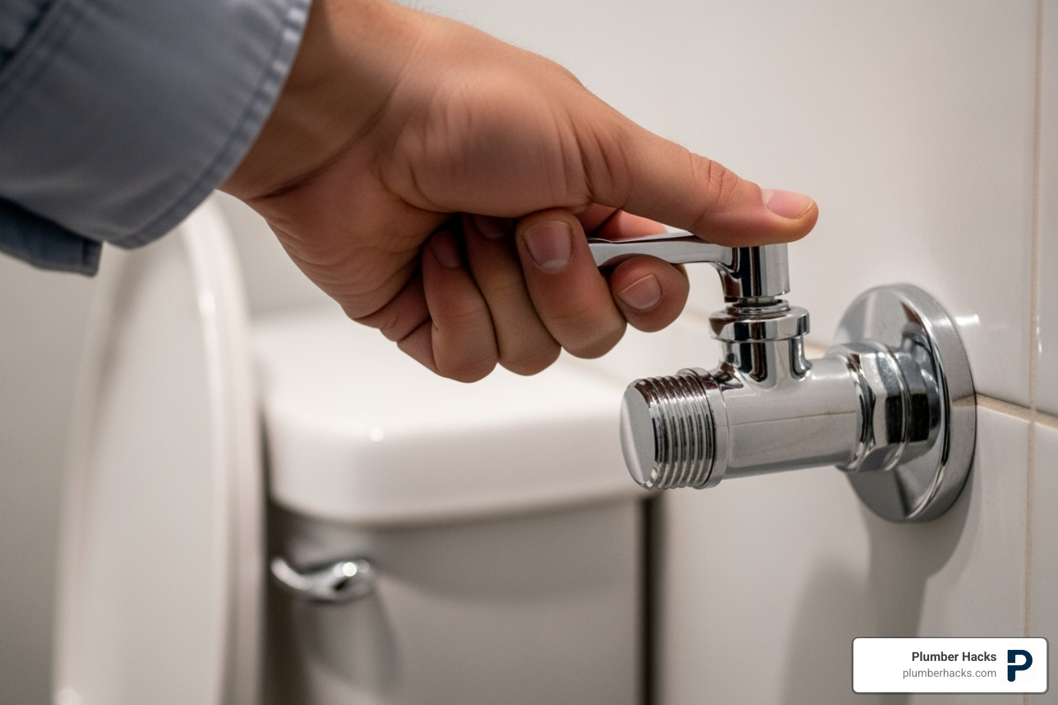 hand turning a toilet's water shut-off valve - my toilet water keeps rising when i flush
