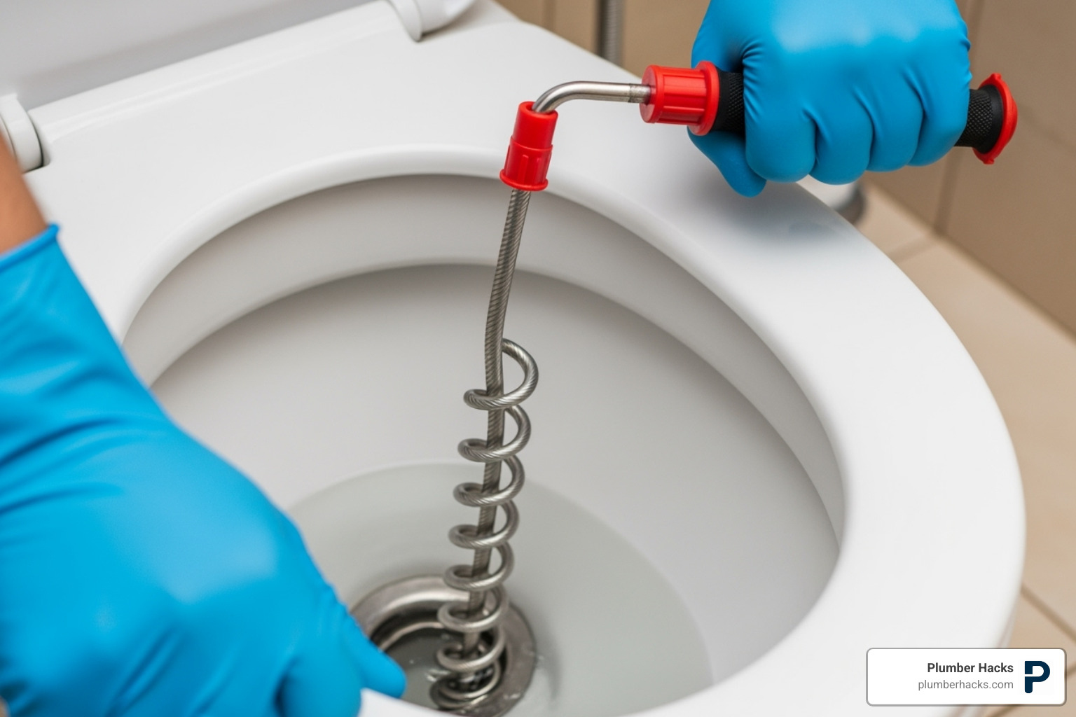 toilet auger being used - my toilet water keeps rising when i flush