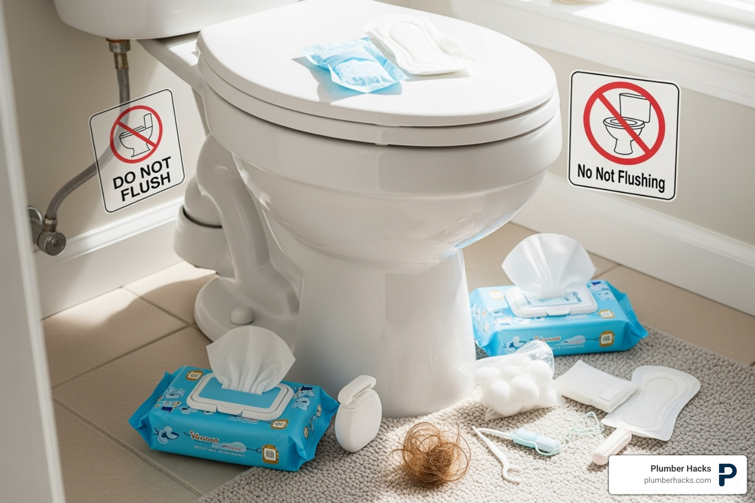 items that should not be flushed - clogged toilet repair riverside ca