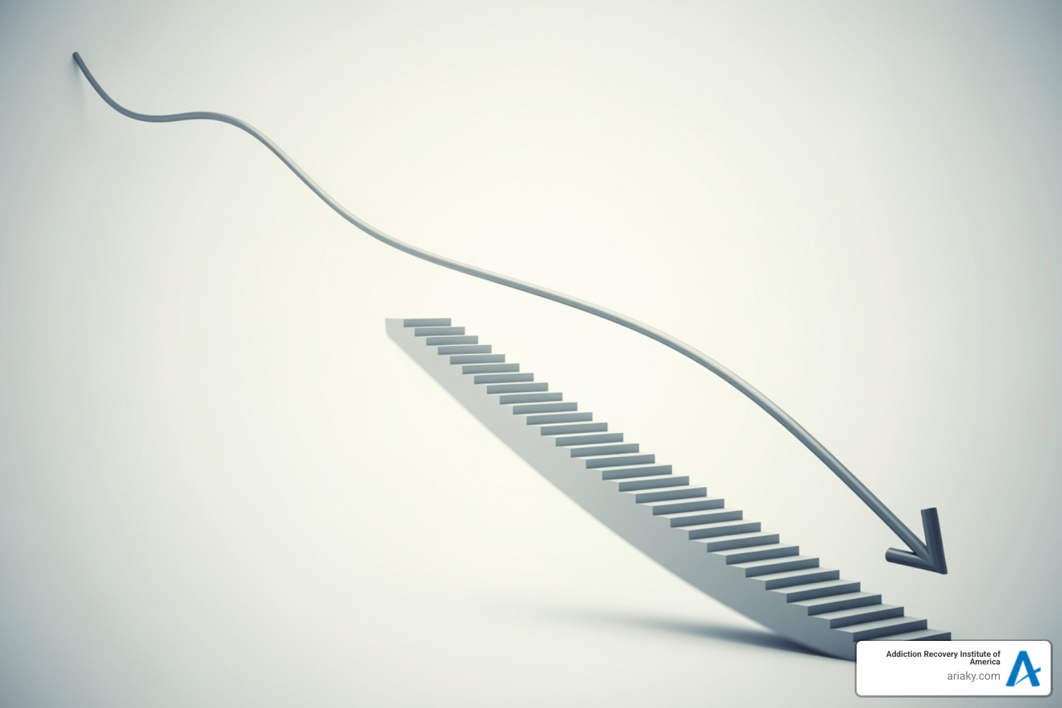 Concept illustration of a gradual tapering schedule - Klonopin withdrawal help Concept illustration of a gradual tapering schedule - Klonopin withdrawal help