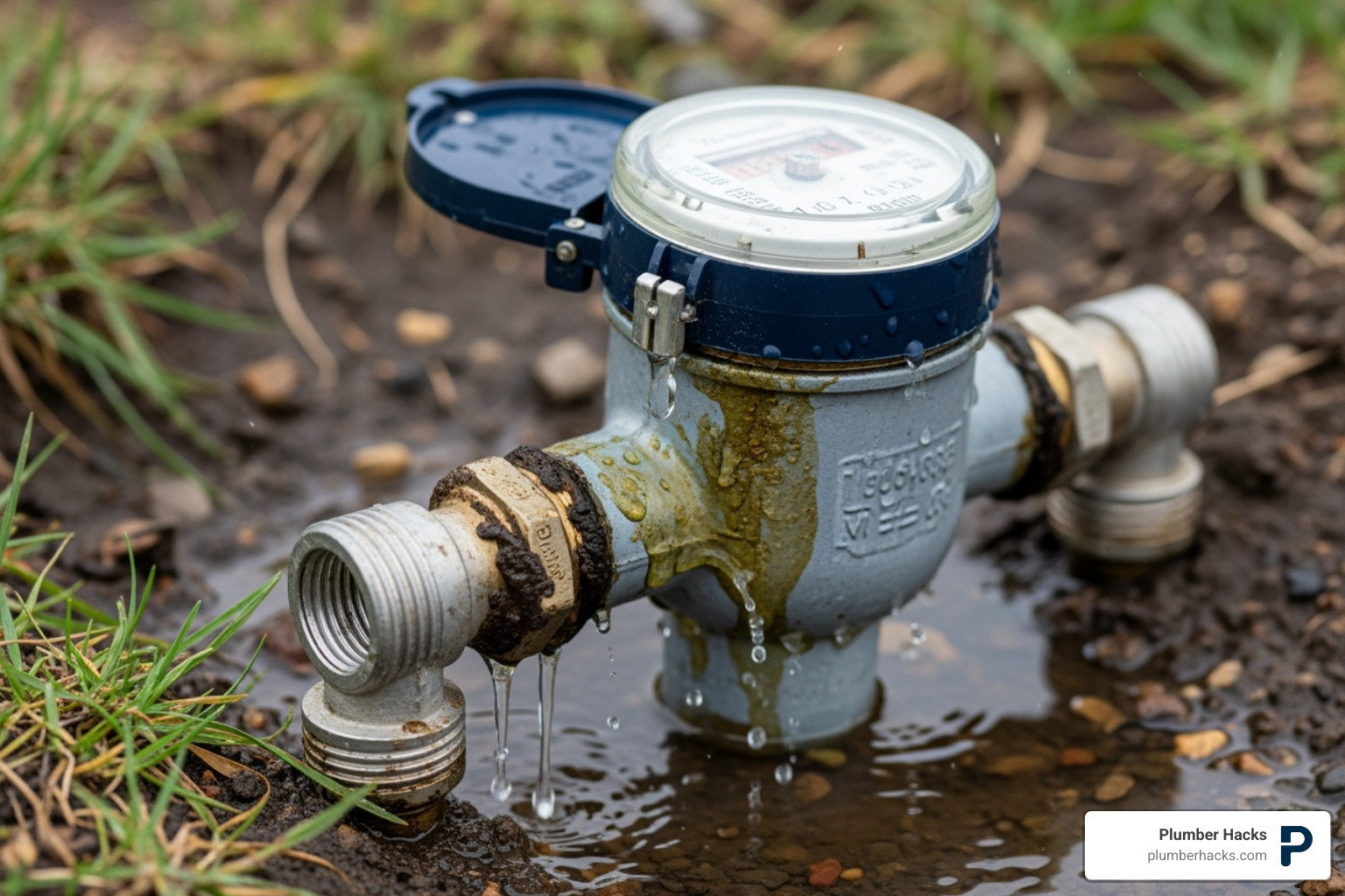 water meter showing a potential leak - plumbing services North Dallas