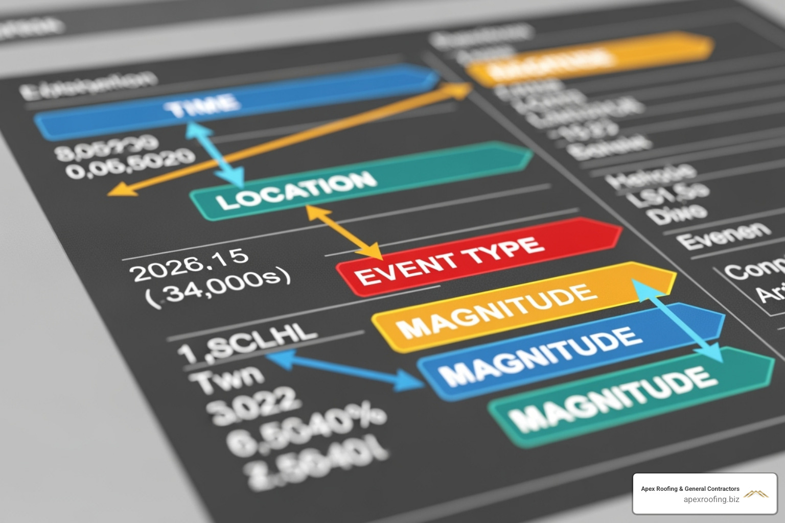 Annotated sample Local Storm Report (LSR) highlighting key terms like 'Time,' 'Location,' 'Event,' and 'Magnitude.' - local storm damage Annotated sample Local Storm Report (LSR) highlighting key terms like 'Time,' 'Location,' 'Event,' and 'Magnitude.' - local storm damage