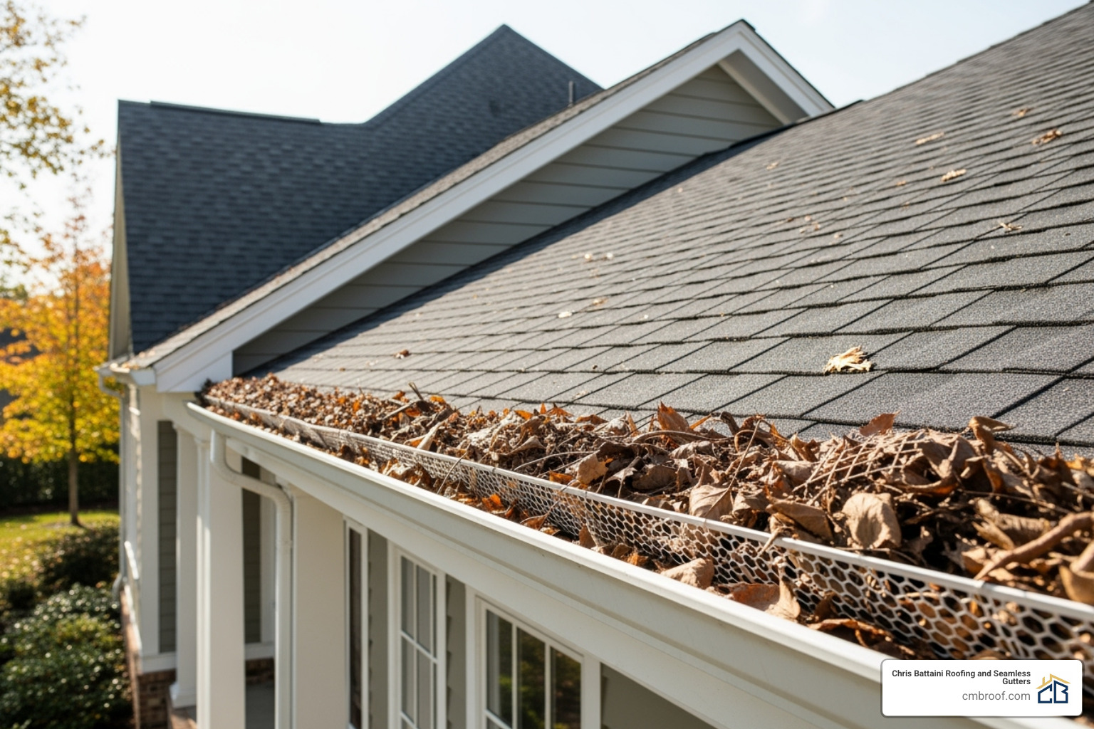 image of gutter guards installed on a gutter system - average gutter installation cost