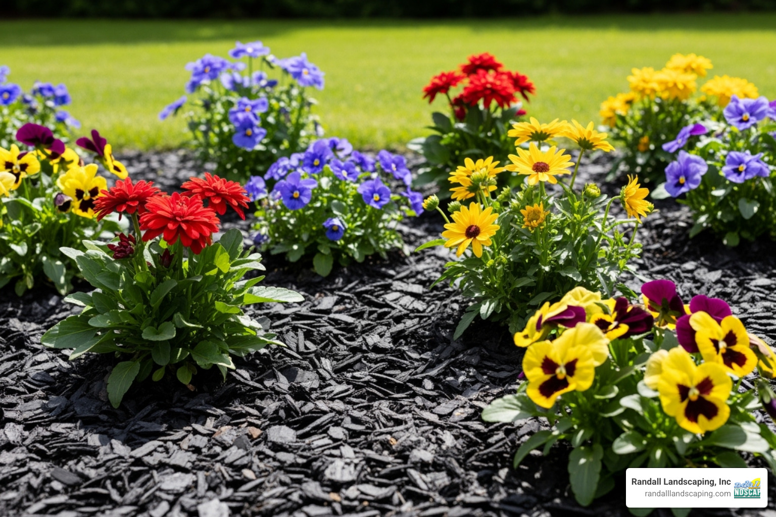 flower bed with rubber mulch in different climates - rubber mulch for flower beds