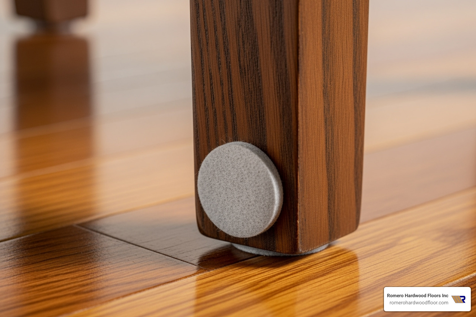 felt pads on the bottom of a chair leg - Hardwood floor scratch remover felt pads on the bottom of a chair leg - Hardwood floor scratch remover