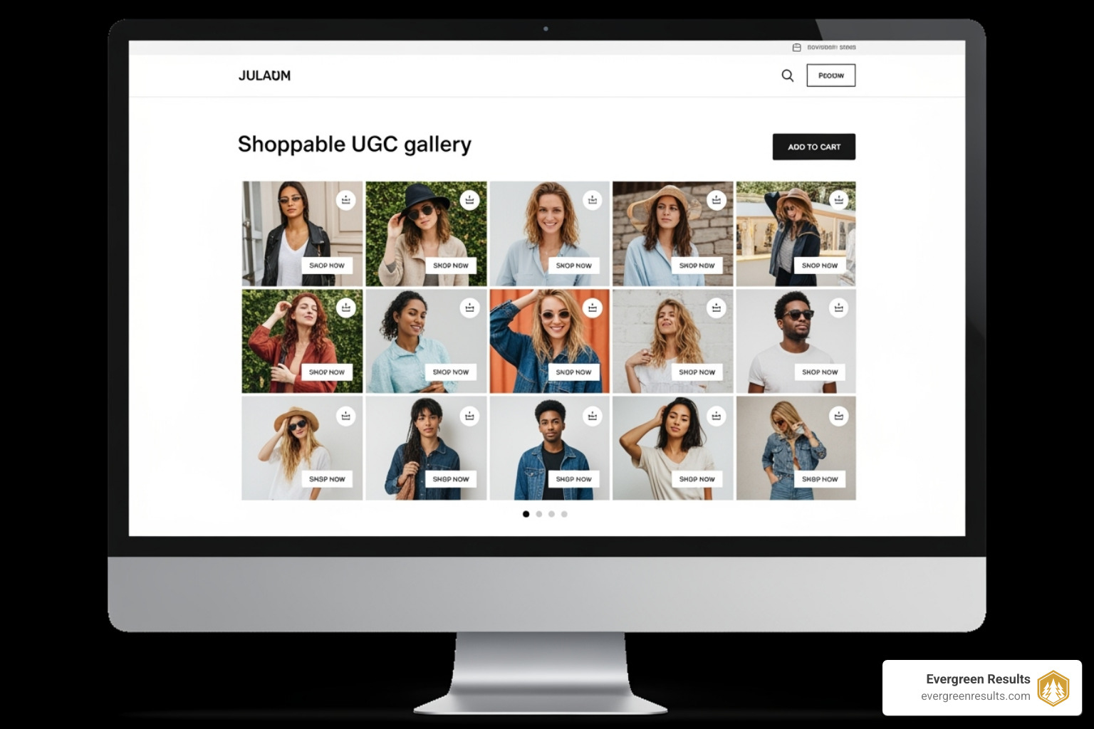 shoppable UGC gallery on a product page - user generated content images shoppable UGC gallery on a product page - user generated content images