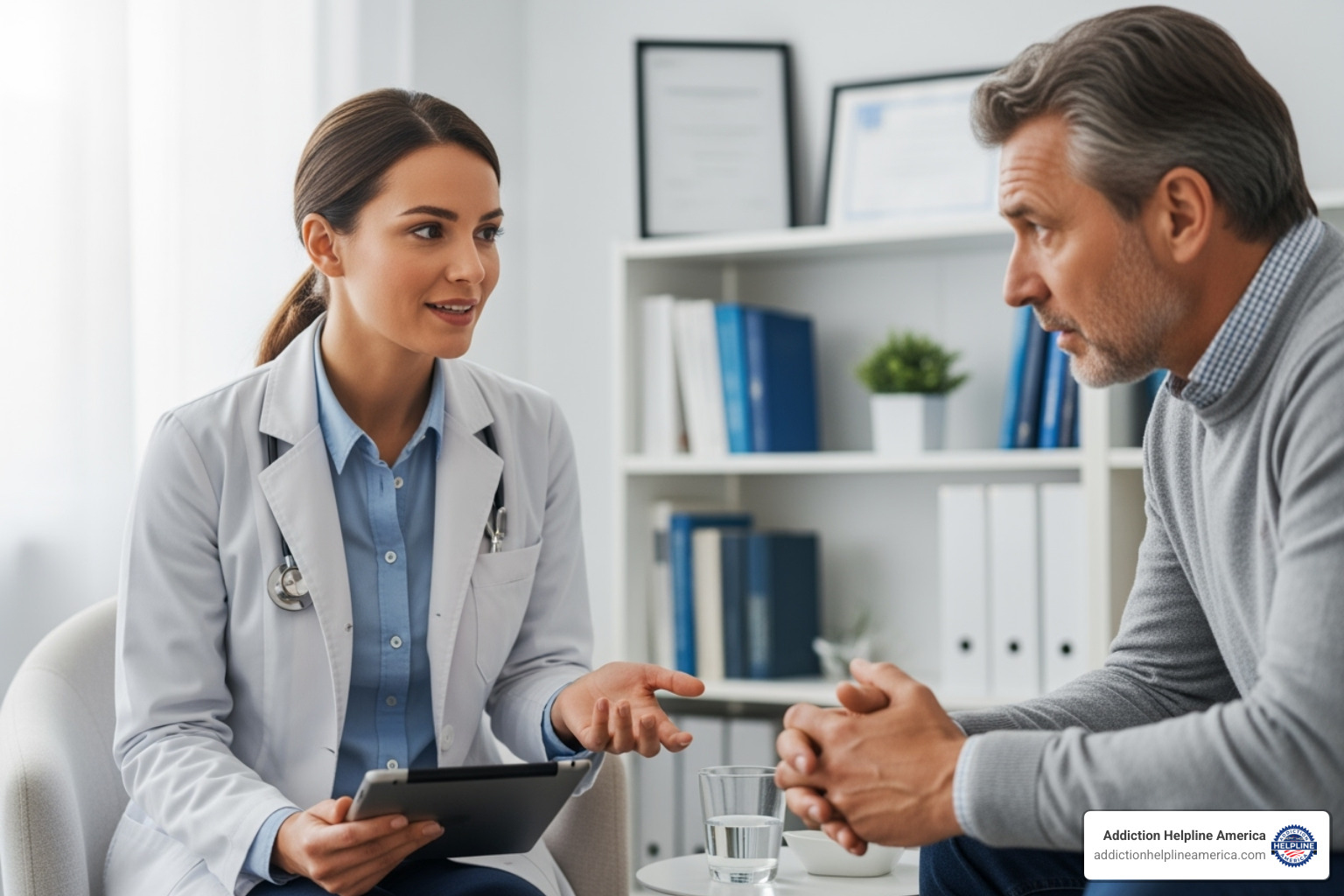 medical professional speaking with patient - free methadone clinics near me medical professional speaking with patient - free methadone clinics near me