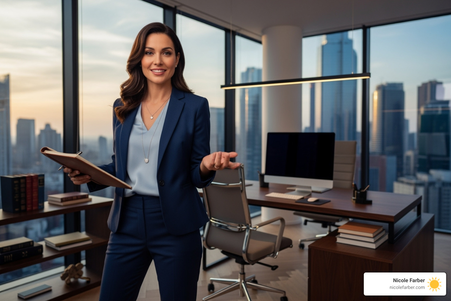 confident lawyer in modern office - Law firm marketing coach