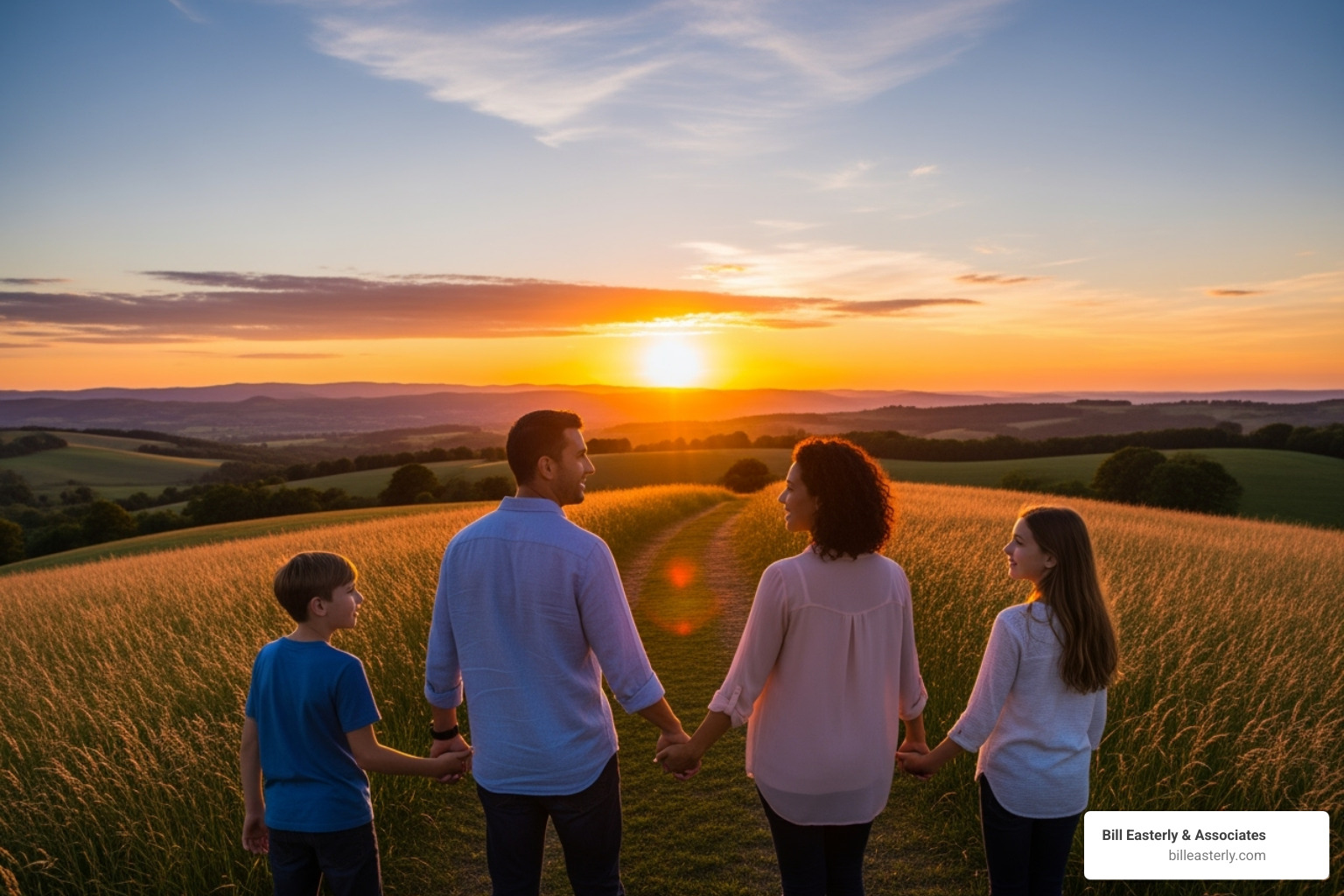 A family holding hands, looking towards a bright future - wrongful death claim amount