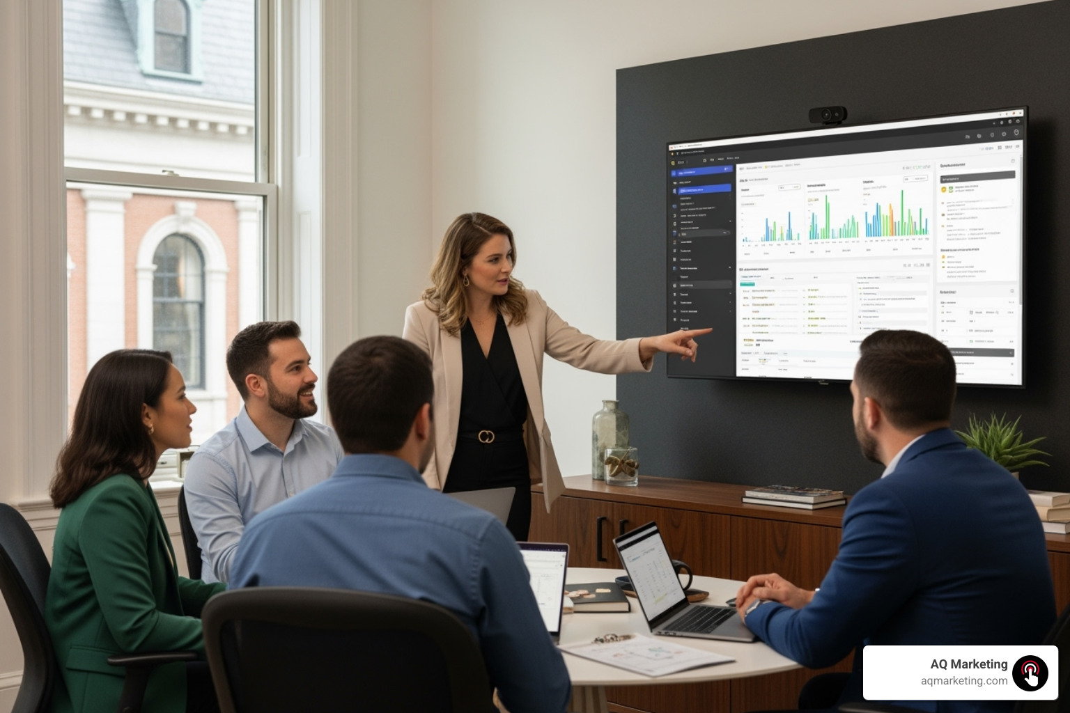 local experts discussing ORM strategy with a software dashboard in the background - Online Reputation Management Pricing local experts discussing ORM strategy with a software dashboard in the background - Online Reputation Management Pricing