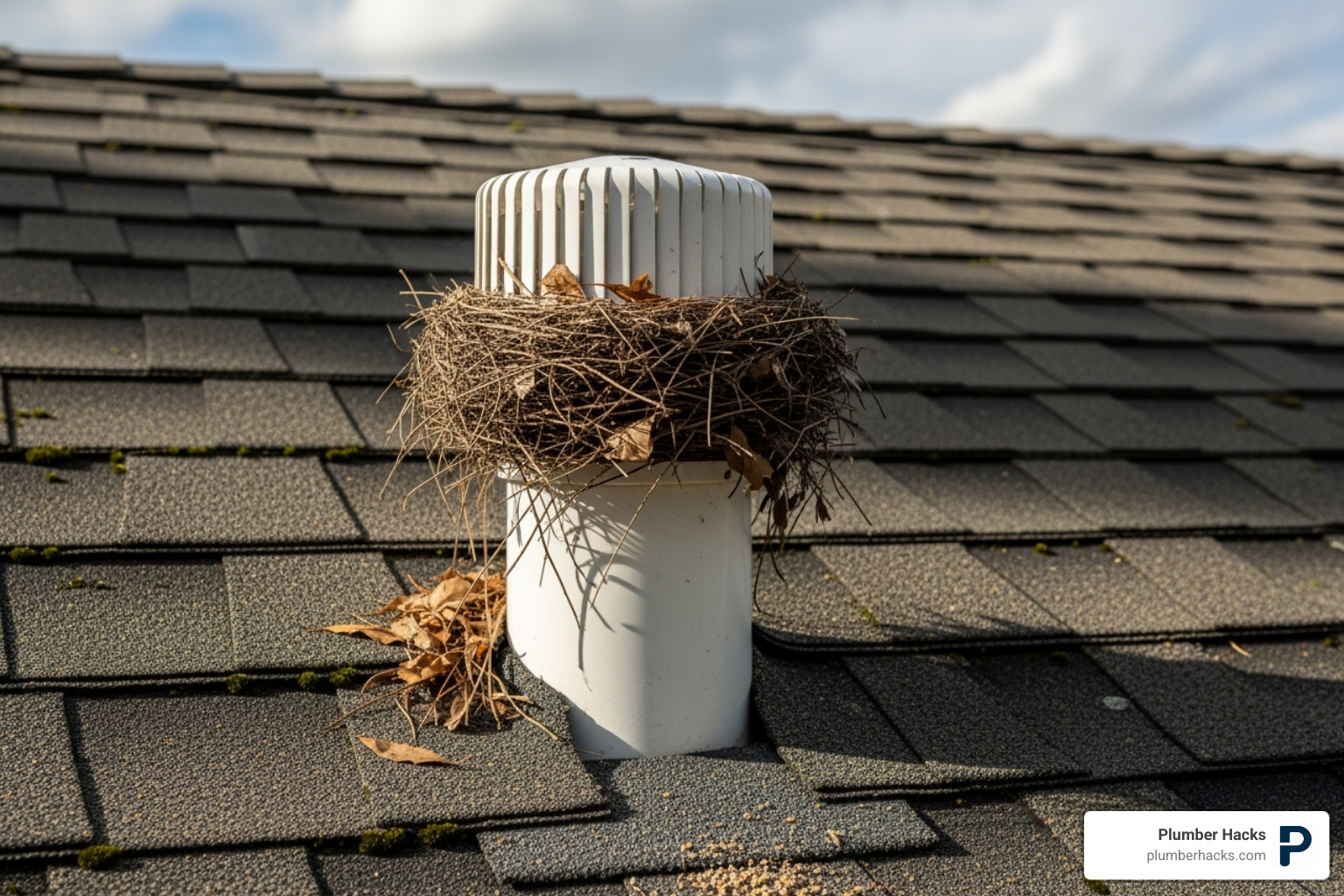 Blocked vent pipe on a roof - toilet water rising but not clogged