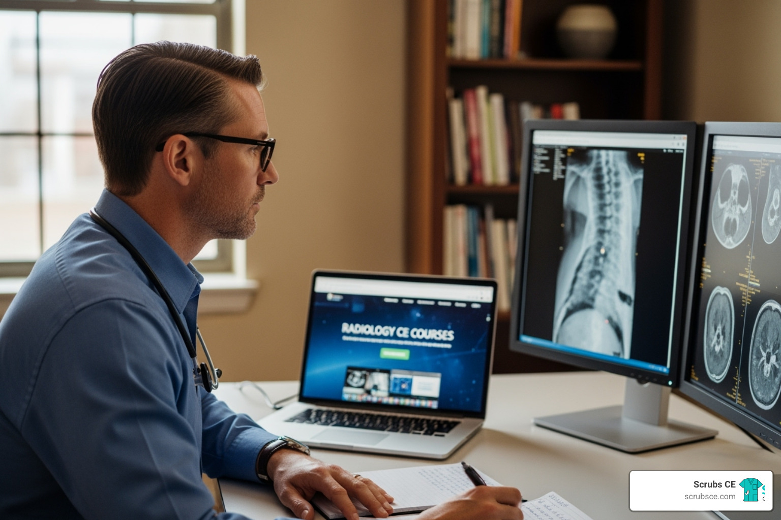 ARRT logo next to a map of the United States - radiology ce courses