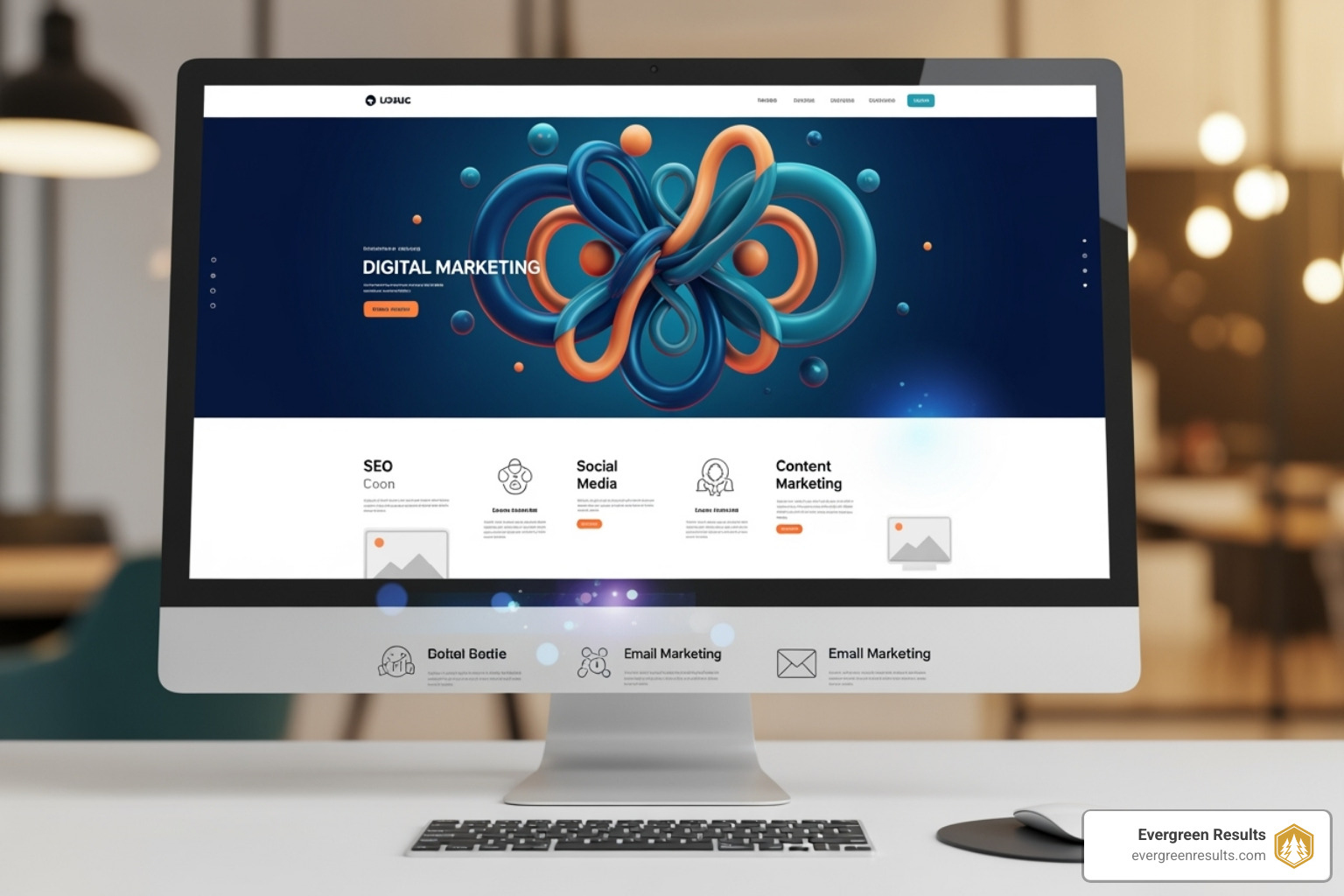 well-designed "Services" page - Digital marketing website design