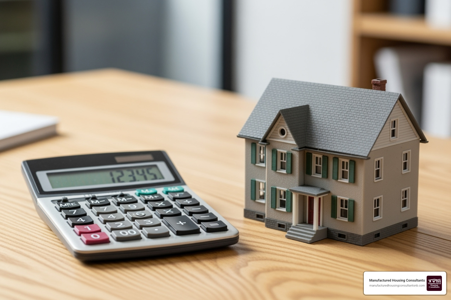 calculator and a home model on a desk - trailer and land packages near me calculator and a home model on a desk - trailer and land packages near me