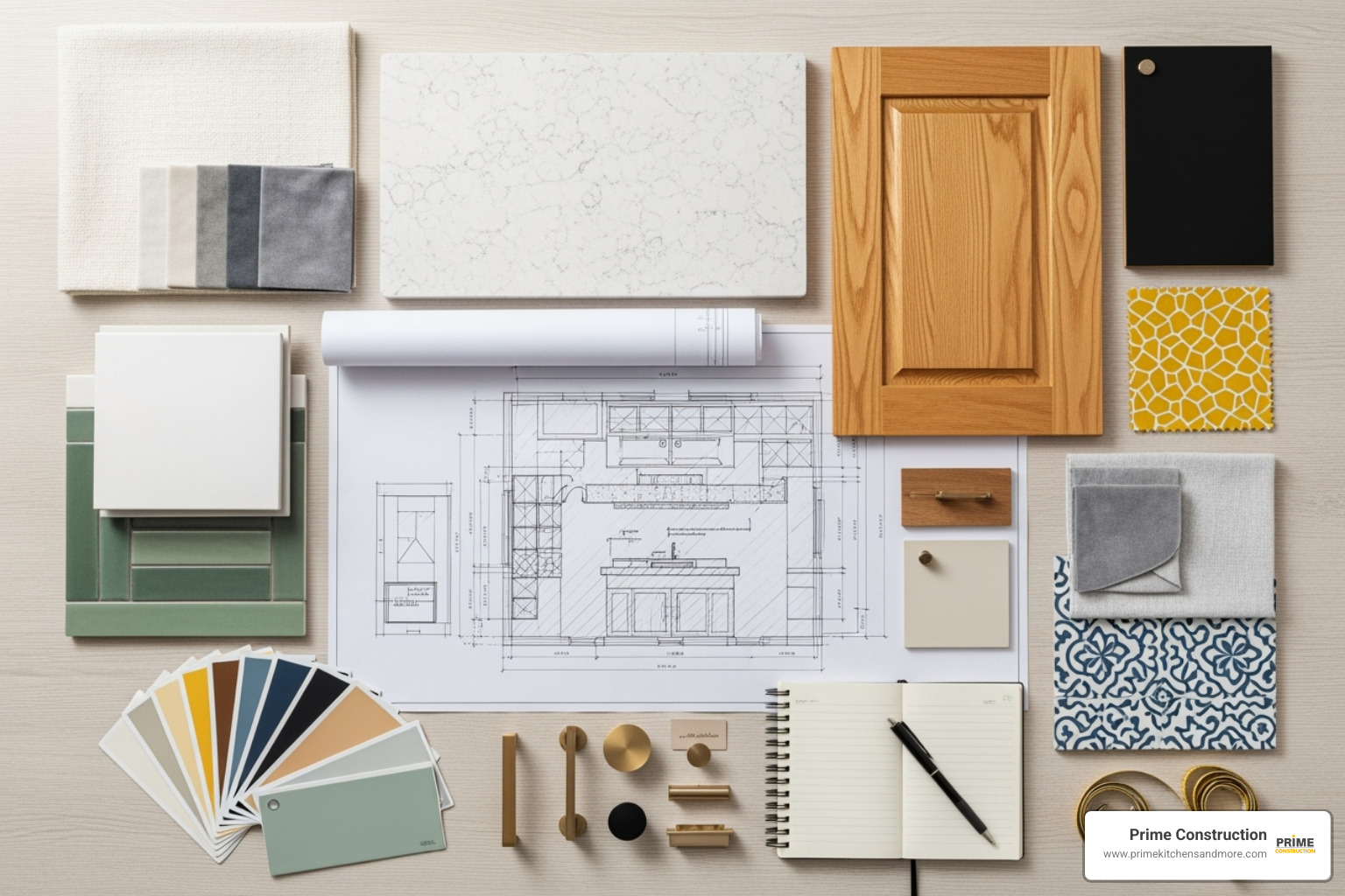 kitchen design plan and material mood board - kitchen renovation Moss Park