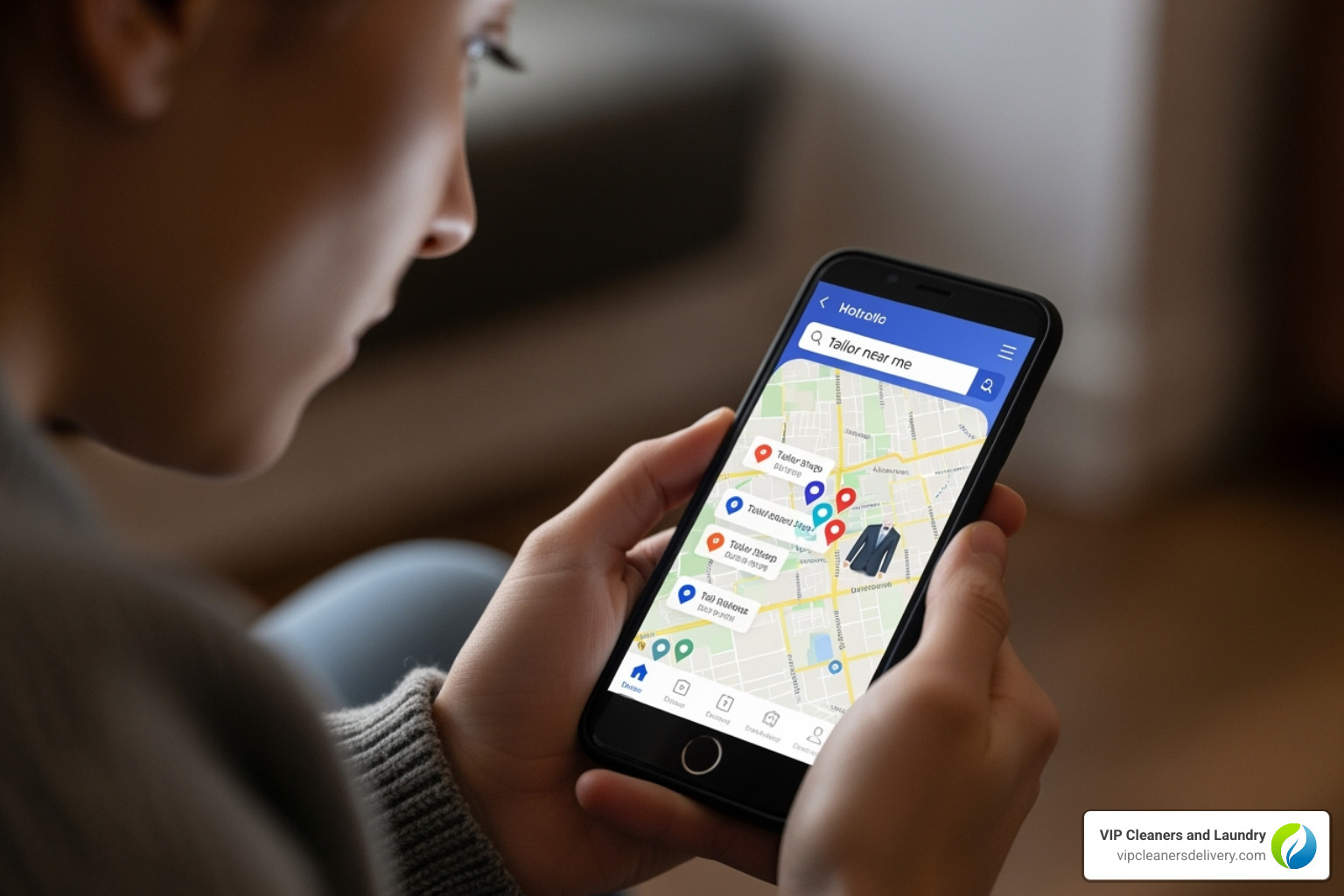 person searching on a phone for "tailor near me" - dress tailoring near me person searching on a phone for "tailor near me" - dress tailoring near me