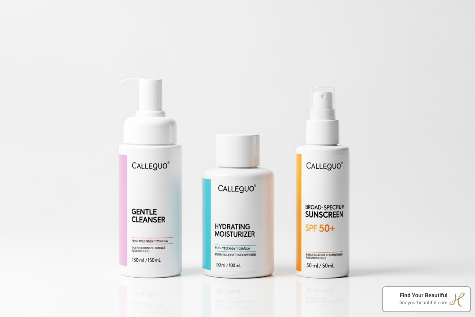 Morpheus8 aftercare products like gentle cleanser, moisturizer, and SPF on a clean background - san antonio morpheus8 downtime Morpheus8 aftercare products like gentle cleanser, moisturizer, and SPF on a clean background - san antonio morpheus8 downtime