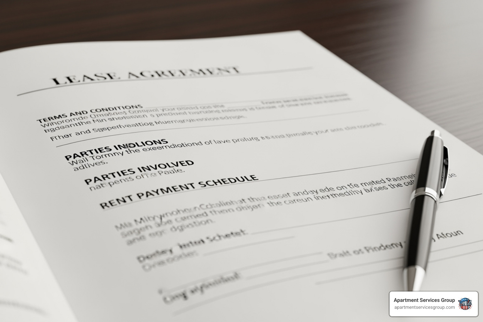 formal document symbolizing a lease agreement - midtown houston property managers