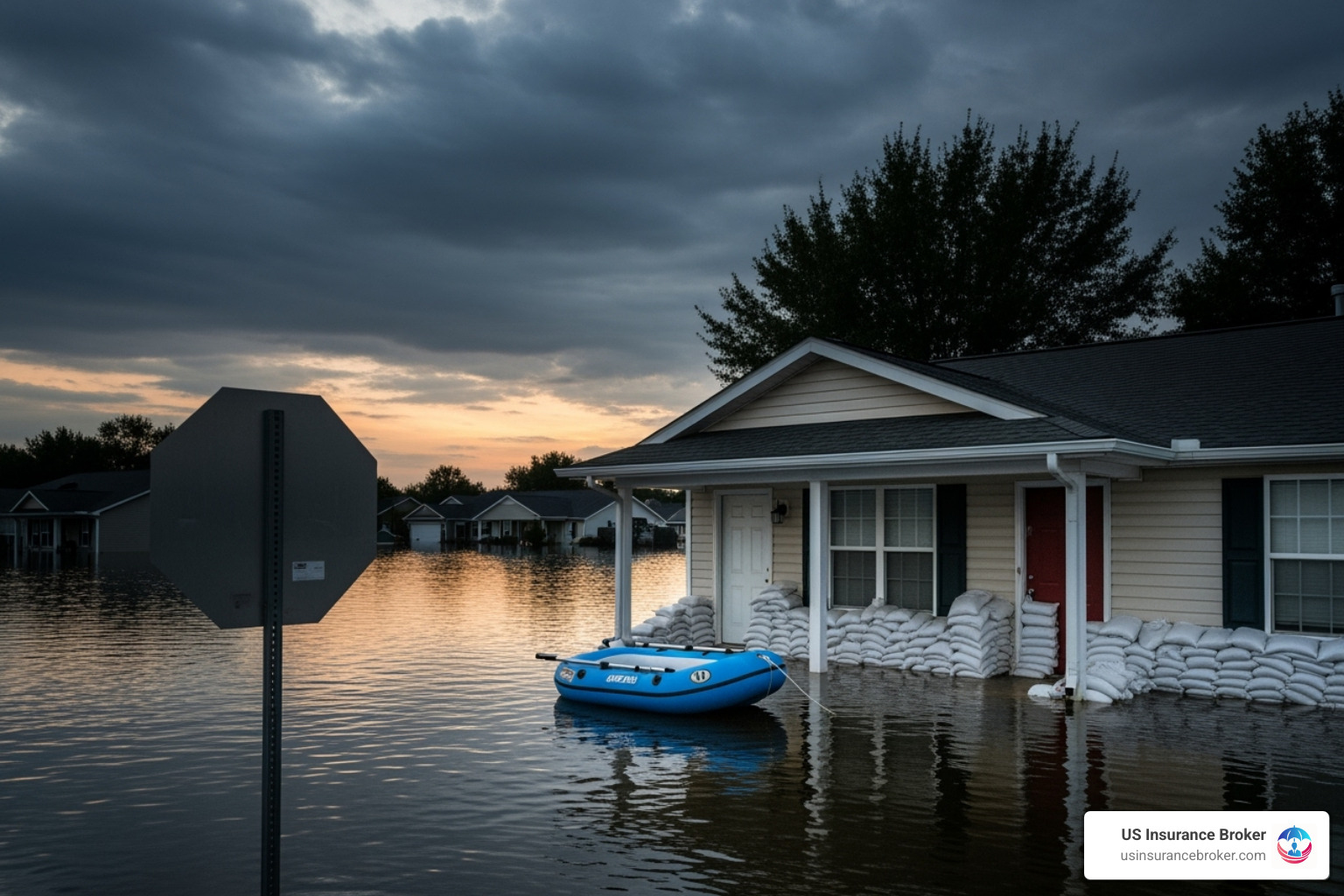 A well-organized "go-kit" with water, food, and a first-aid kit. - protect home from flood
