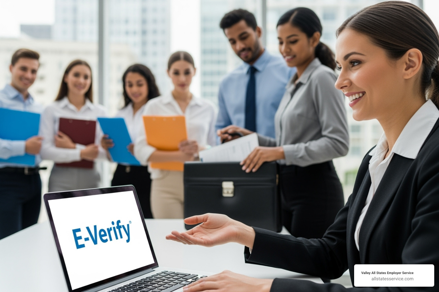 Side-by-side comparison of a Form I-9 and the E-Verify computer screen interface - E-Verify new hire Side-by-side comparison of a Form I-9 and the E-Verify computer screen interface - E-Verify new hire