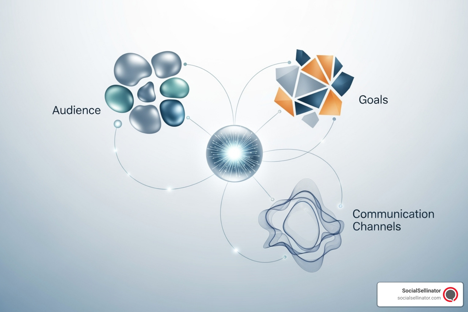 blueprint for a content strategy, showing interconnected elements like audience, goals, and channels - content creation and promotion blueprint for a content strategy, showing interconnected elements like audience, goals, and channels - content creation and promotion