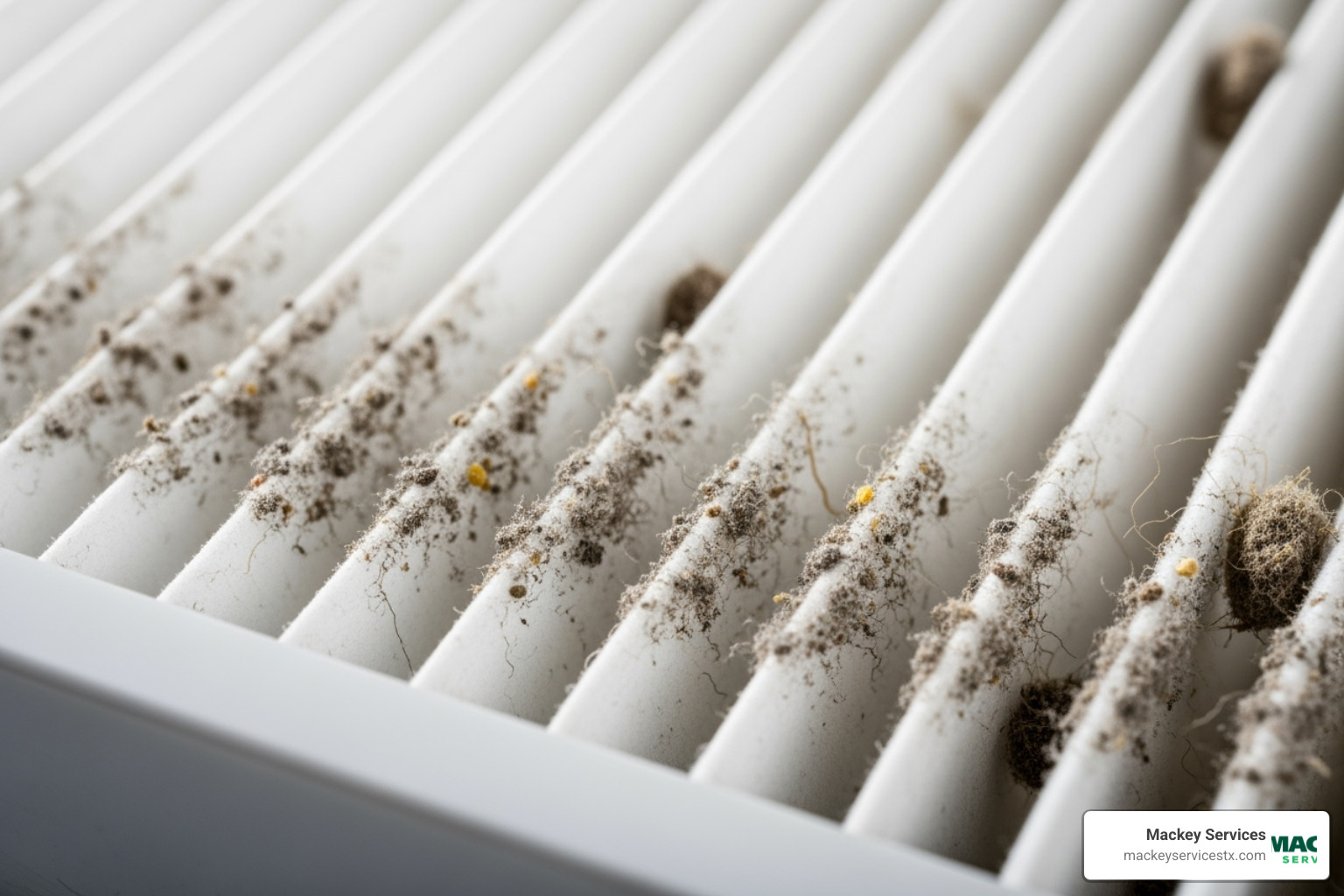 IMAGE of a clean air filter trapping dust and allergens - adding ac to gas furnace IMAGE of a clean air filter trapping dust and allergens - adding ac to gas furnace