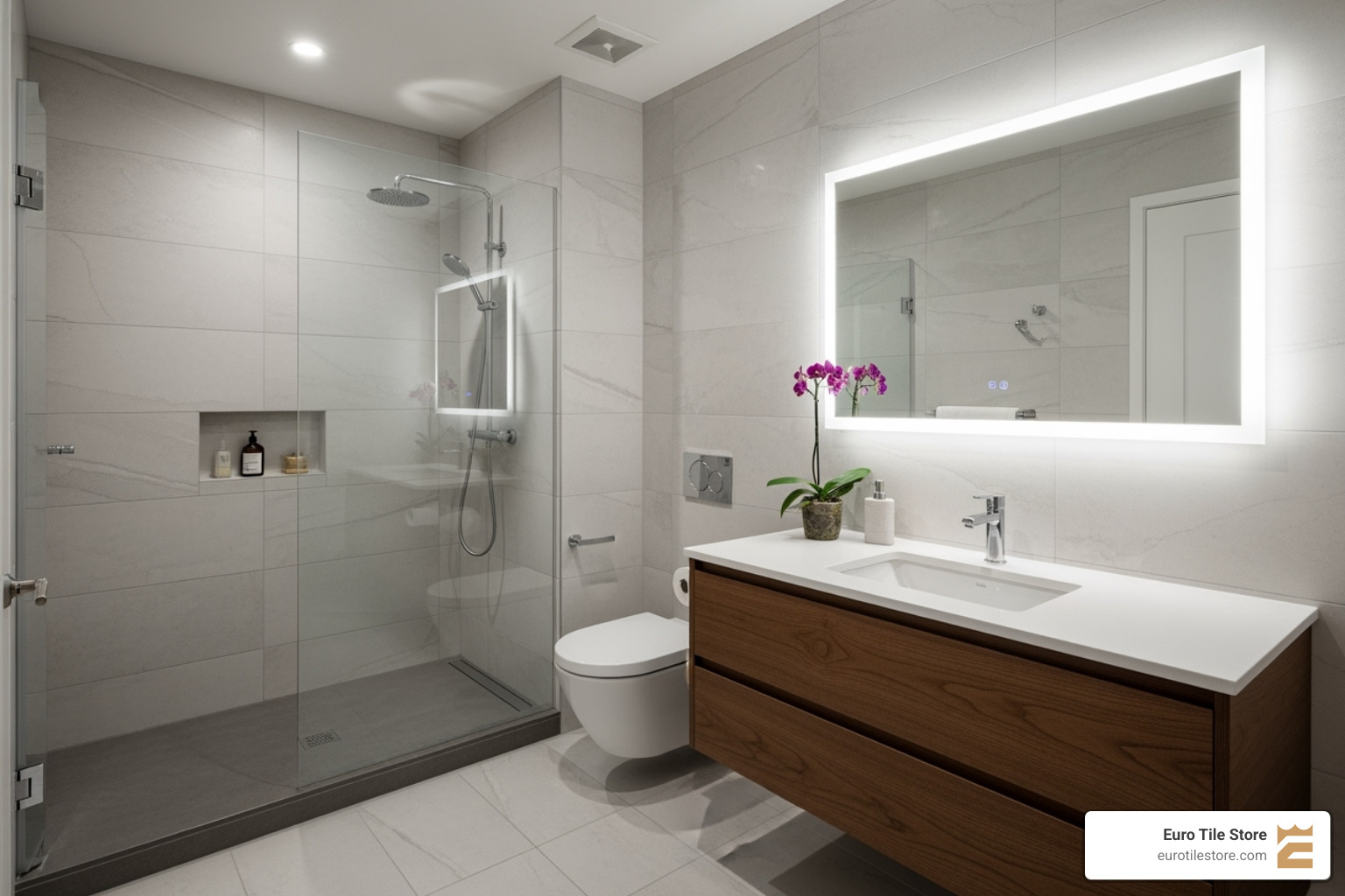 a beautifully finished small bathroom with high-quality tiles - how much does a small bathroom remodel cost