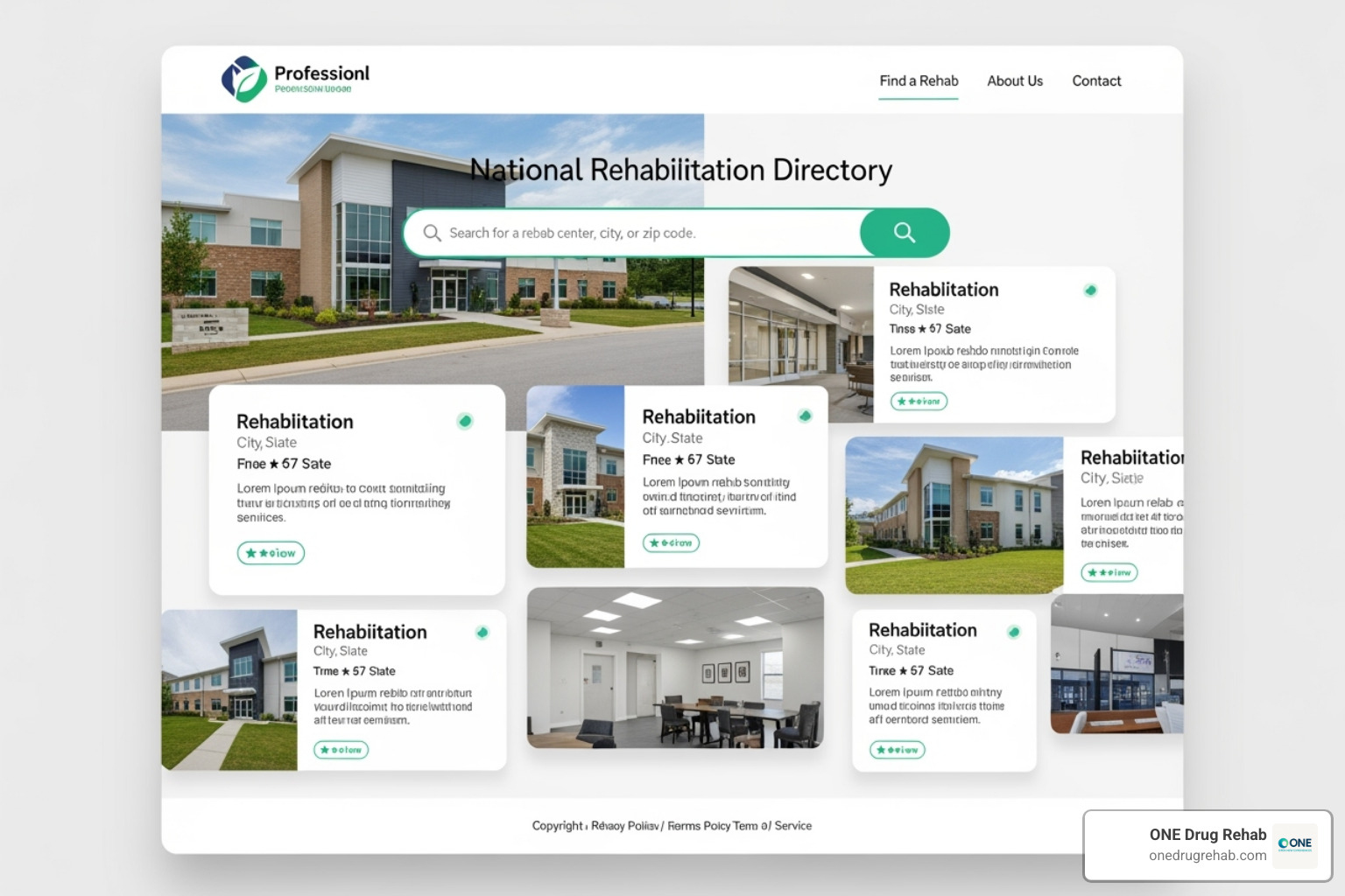 directory homepage screenshot - national rehab directory
