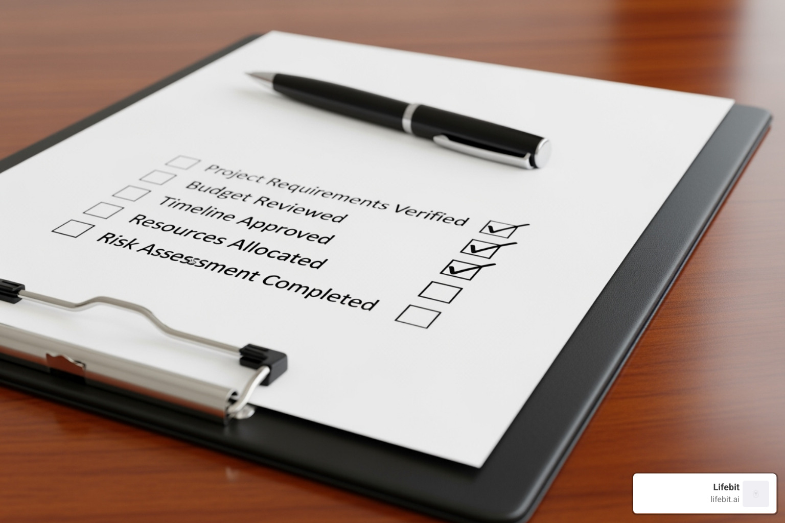 A checklist on a clipboard with boxes for "Verify AI-generated claims," "Check original sources," "Cross-reference with other tools," "Assess for bias," "Ensure data privacy," "Review for hallucinations." - AI powered research A checklist on a clipboard with boxes for "Verify AI-generated claims," "Check original sources," "Cross-reference with other tools," "Assess for bias," "Ensure data privacy," "Review for hallucinations." - AI powered research