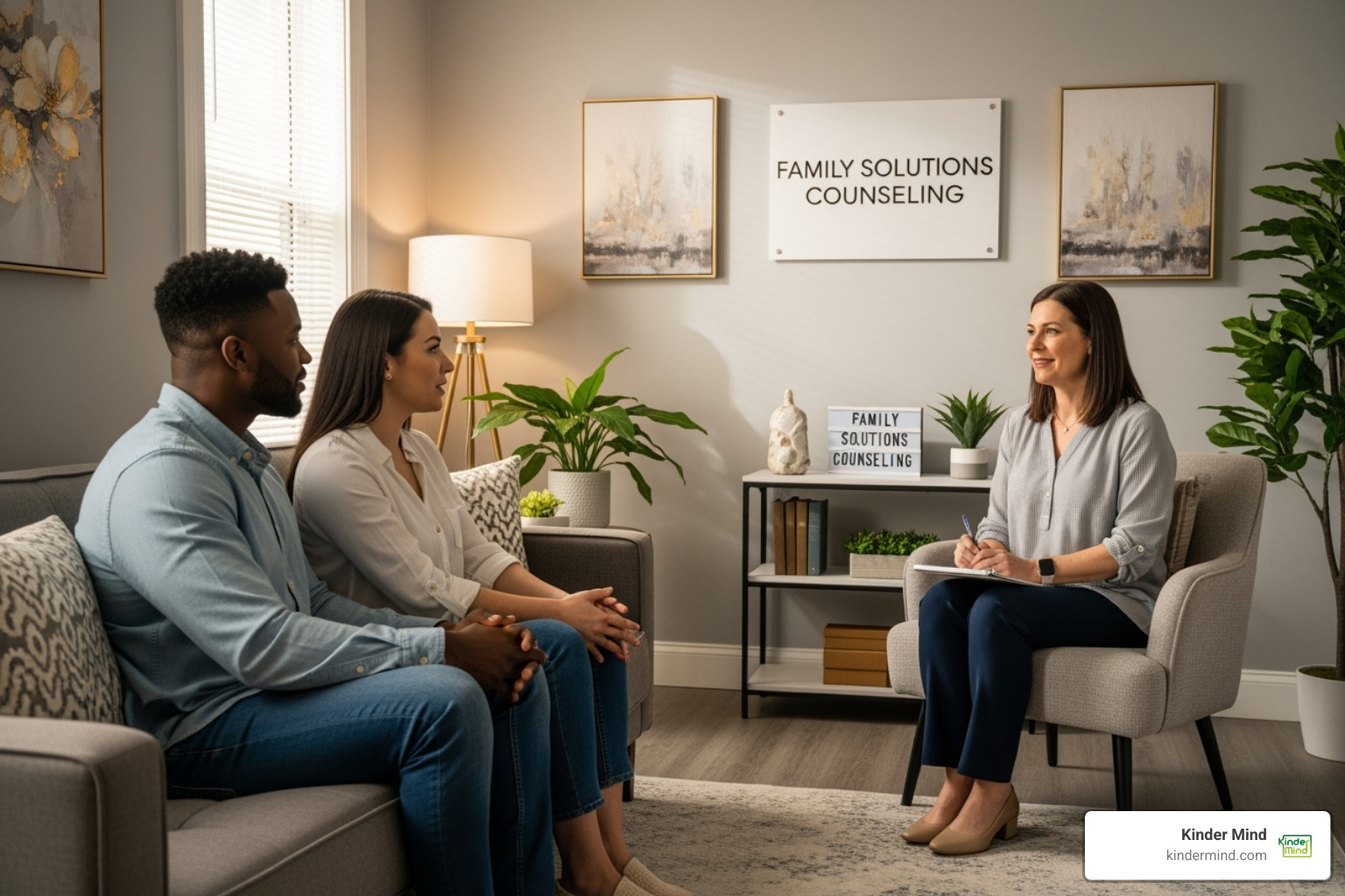 A person's hands typing on a laptop with a search engine page visible showing the keyword "marriage family counselor near me" - marriage family counselor near me