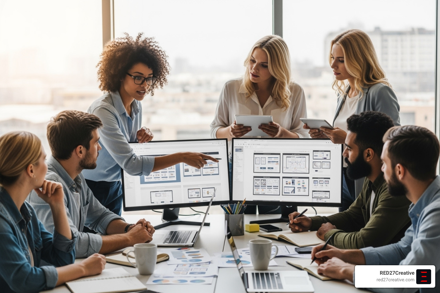 A diverse team of professionals collaborating on a web design project, showcasing teamwork and expertise - seo web design packages A diverse team of professionals collaborating on a web design project, showcasing teamwork and expertise - seo web design packages