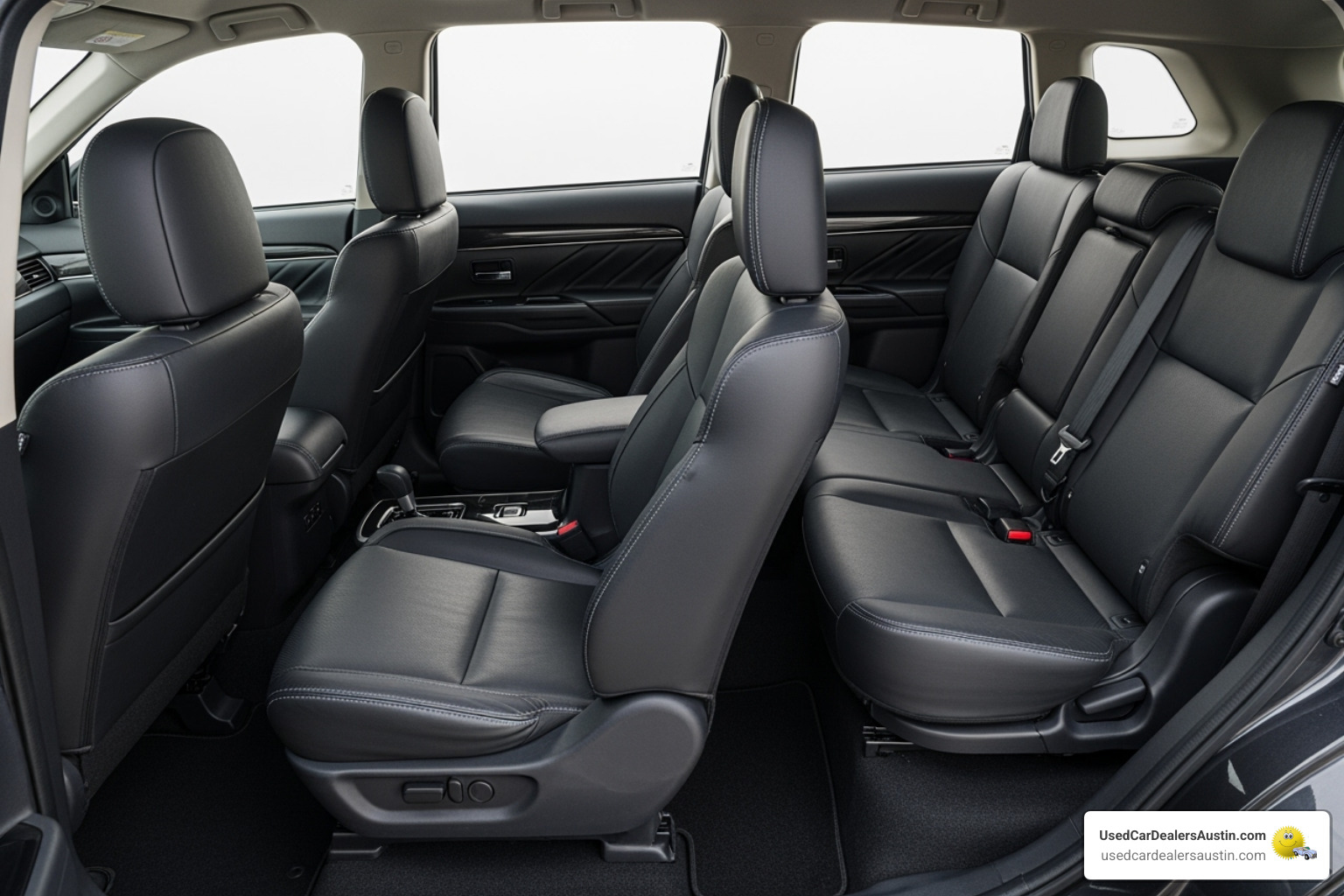 Mitsubishi Outlander interior with three rows of seats - mitsubishi outlander 7 seater for sale