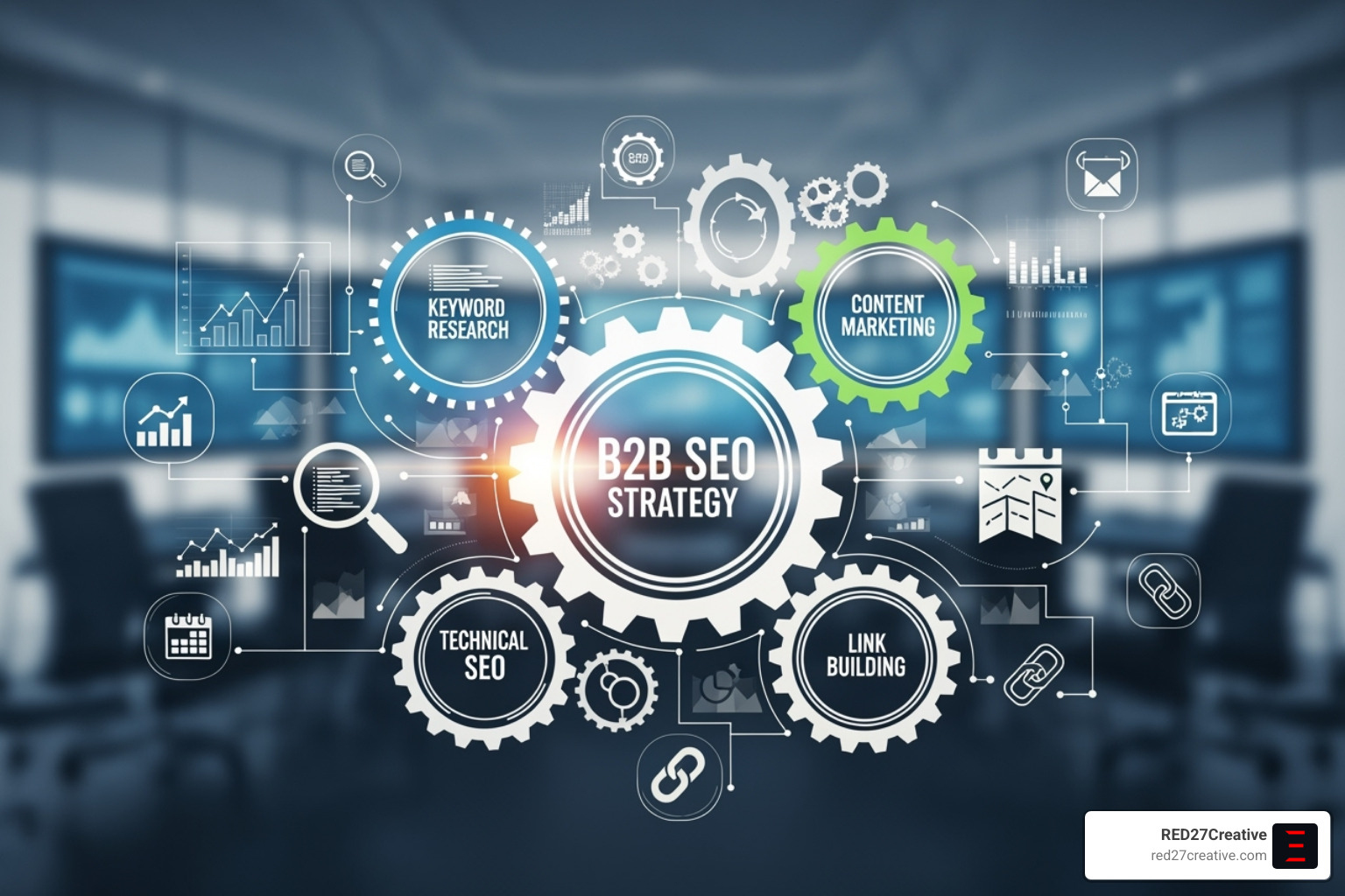 Image of a detailed B2B buyer persona template, showing sections for demographics, job role, goals, challenges, information sources, and preferred communication channels - B2B SEO strategies Image of a detailed B2B buyer persona template, showing sections for demographics, job role, goals, challenges, information sources, and preferred communication channels - B2B SEO strategies